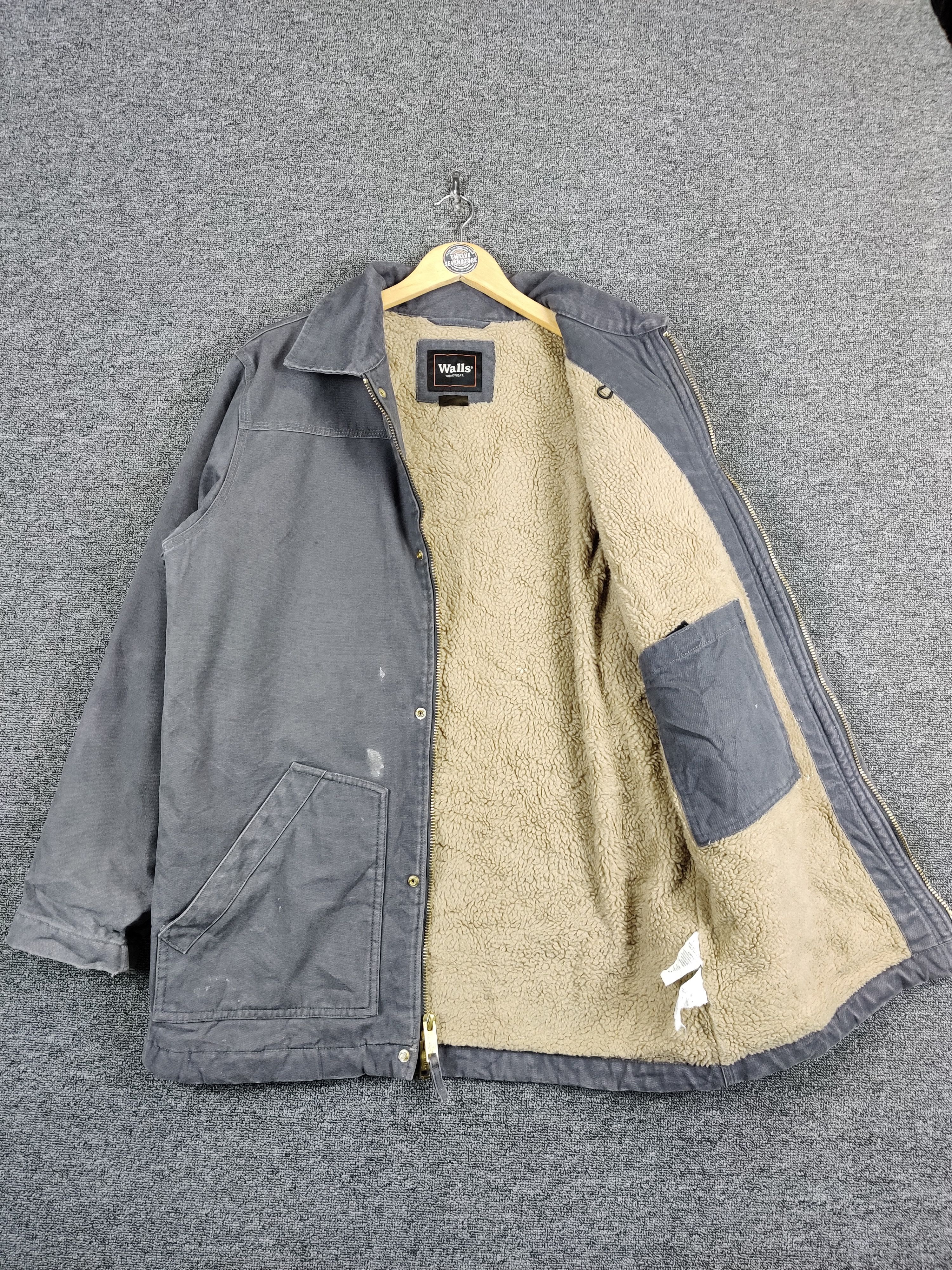 Japanese Brand Vintage Walls Workwear Sherpa Canvas Jacket Size US M / EU 48-50 / 2 - 9 Thumbnail