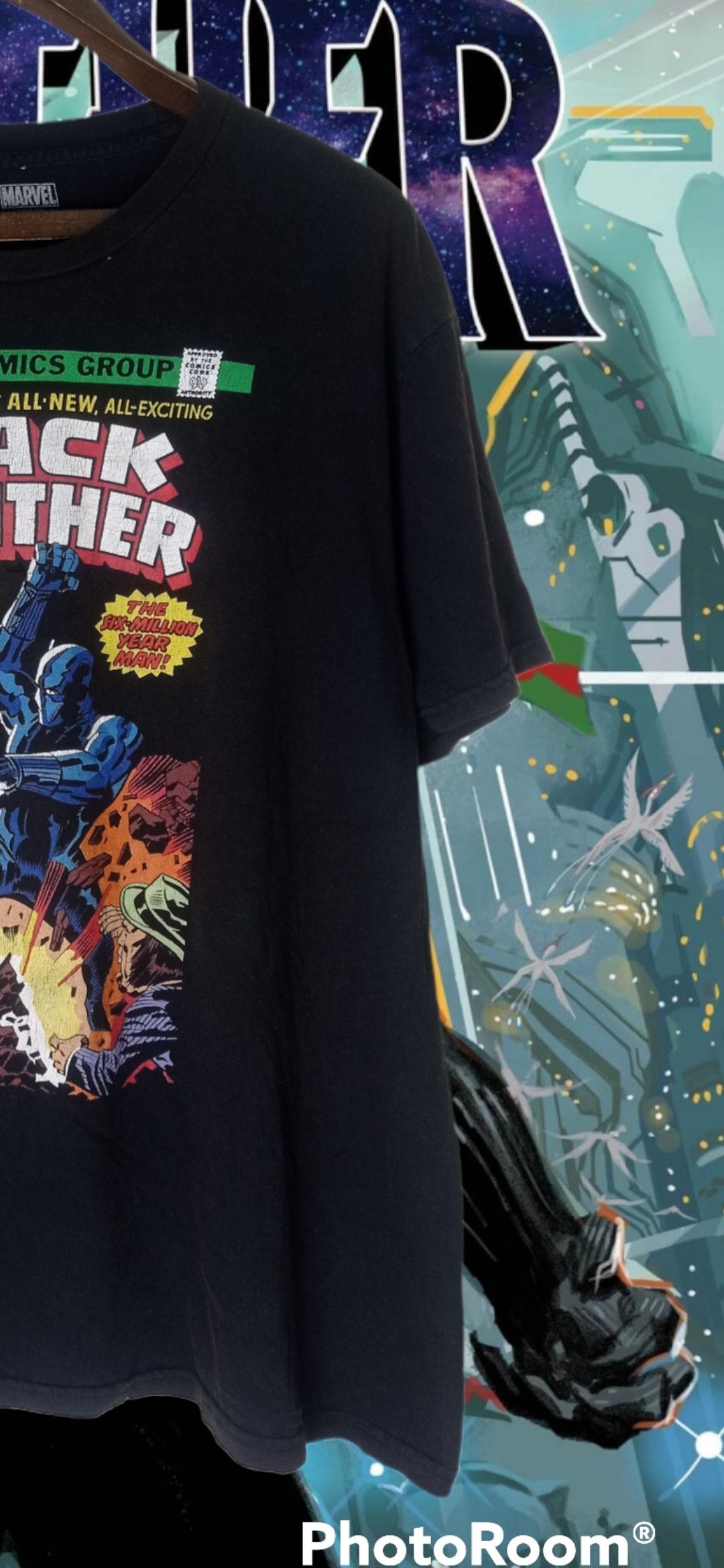 Cartoon Network × Marvel Comics Marvel Comics Black Panther the Six Million Year man tee Size US XL / EU 56 / 4 - 4 Thumbnail