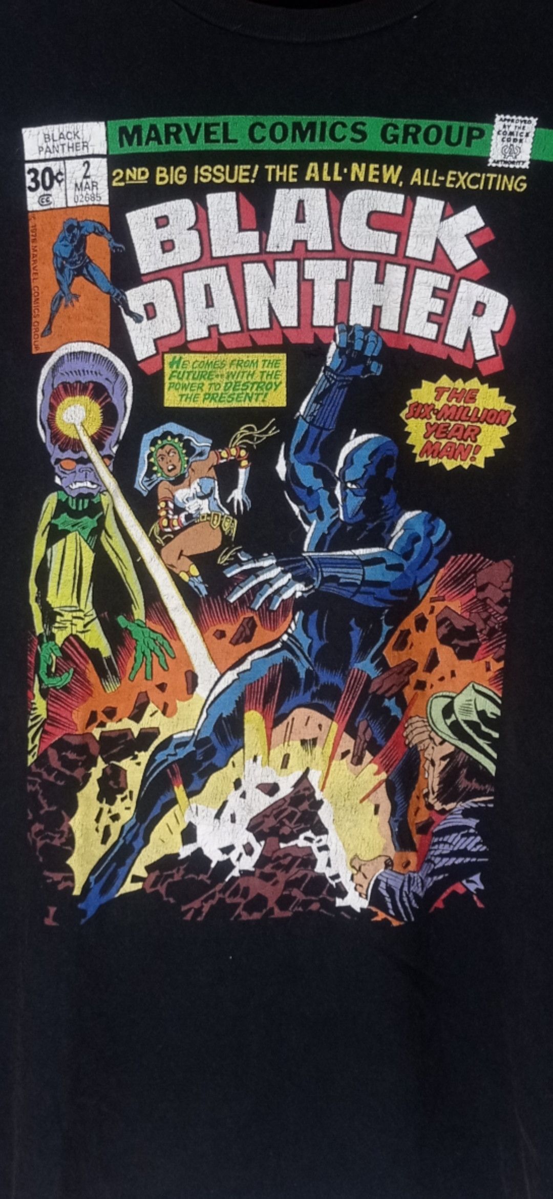 Cartoon Network × Marvel Comics Marvel Comics Black Panther the Six Million Year man tee Size US XL / EU 56 / 4 - 5 Thumbnail