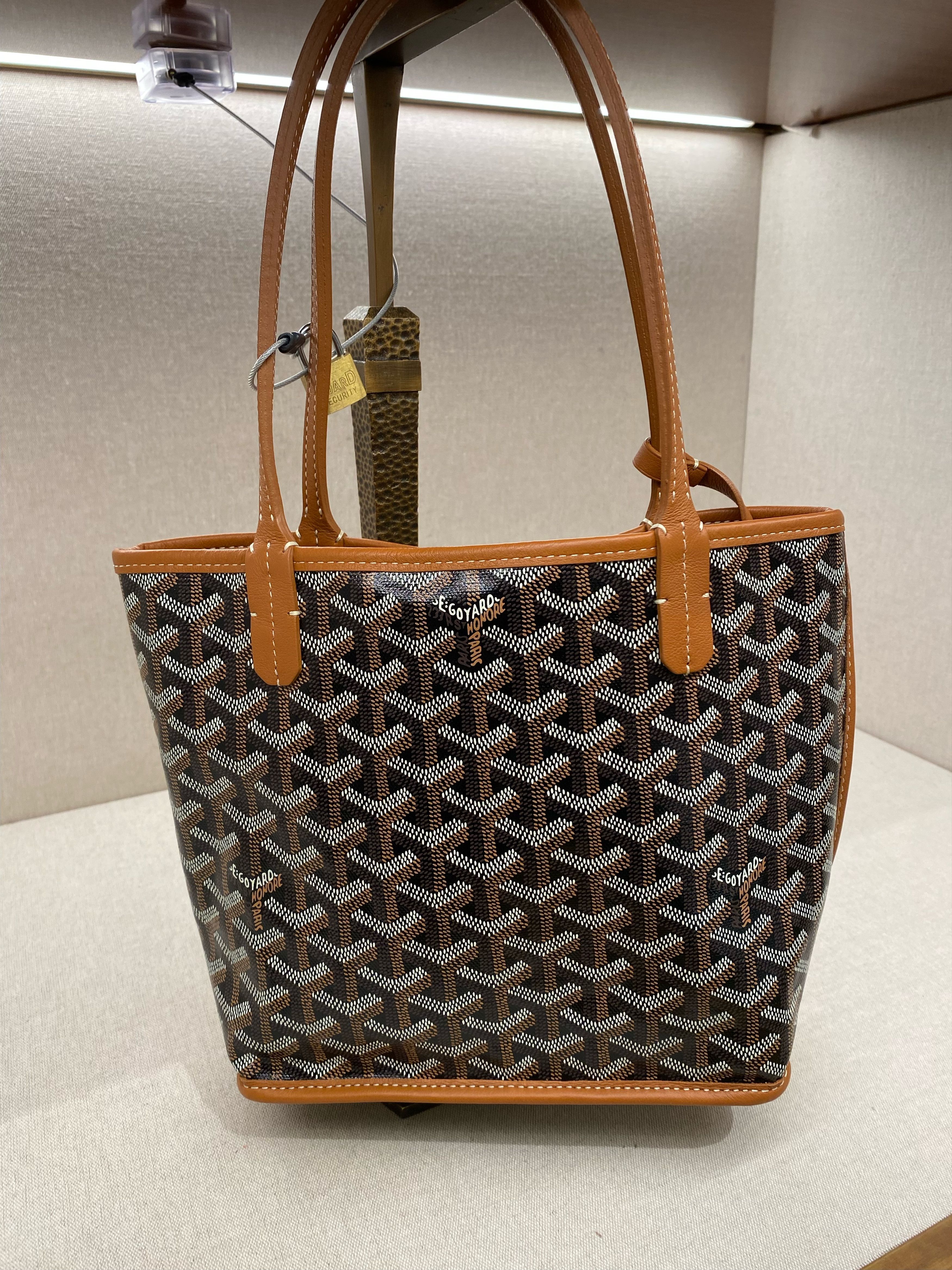 Goyard Anjou Mini Reversible Tote, Grey, New in Dustbag GA001