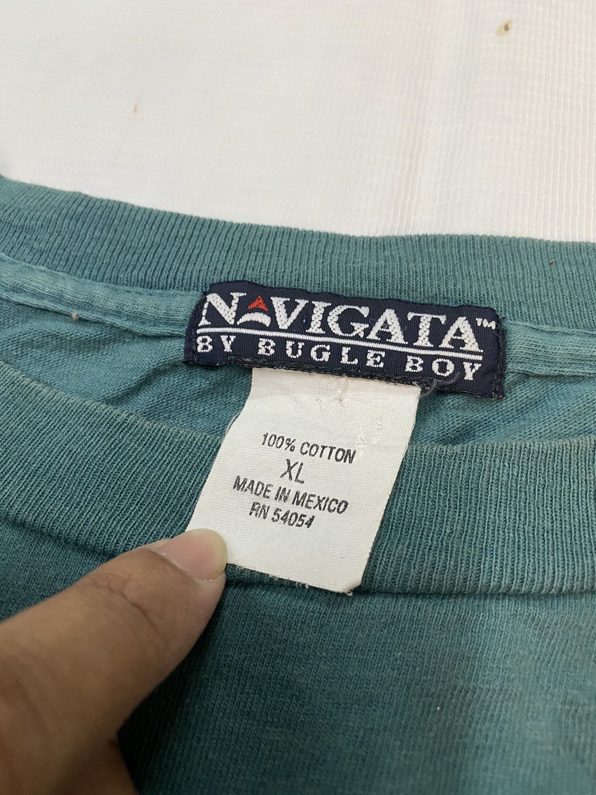 Vintage Vintage Navigata by Bugle Boy Tee Size US XL / EU 56 / 4 - 7 Thumbnail