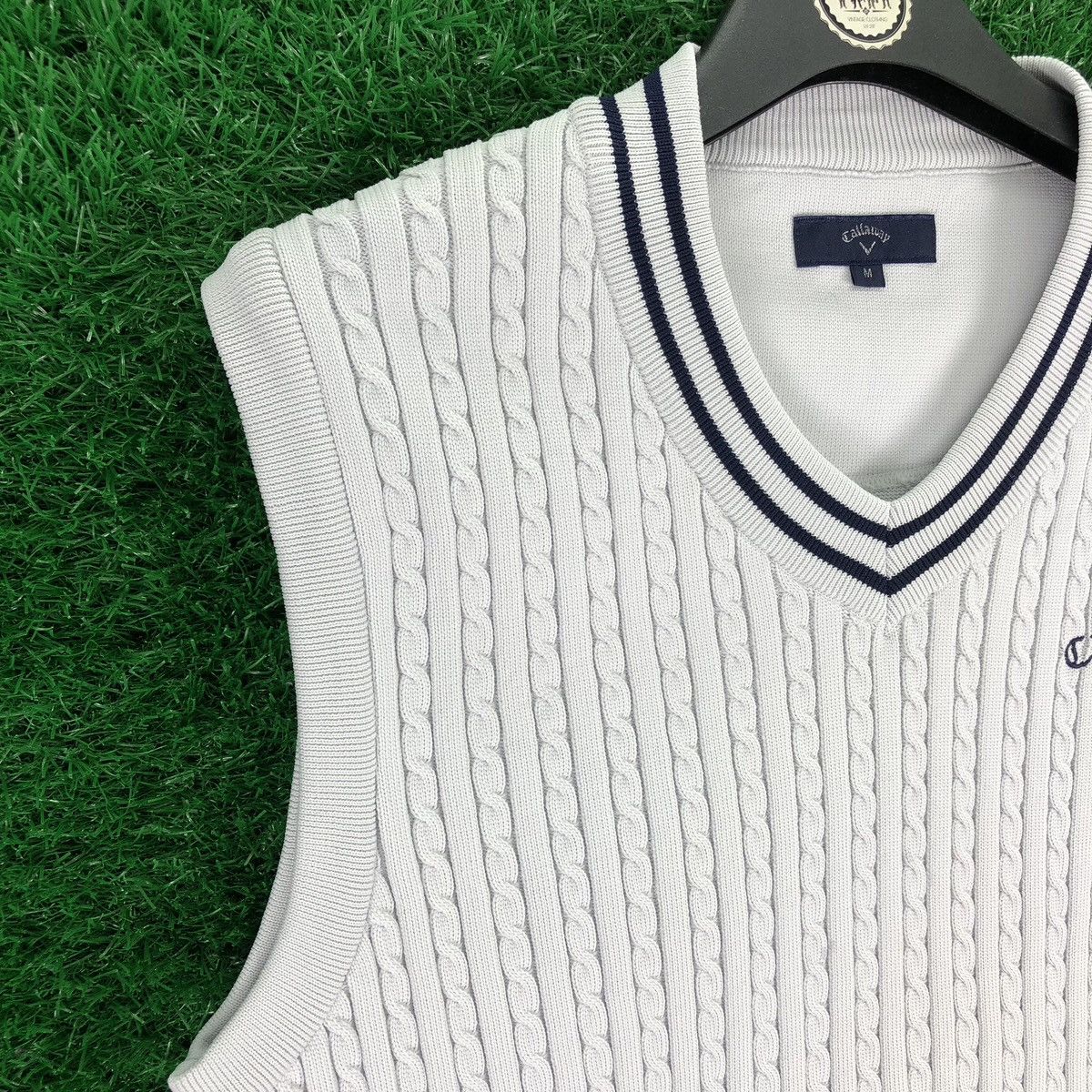 Callaway Callaway Golf Cable Knit Vest Pullover V-Neck Size US S / EU 44-46 / 1 - 2 Thumbnail