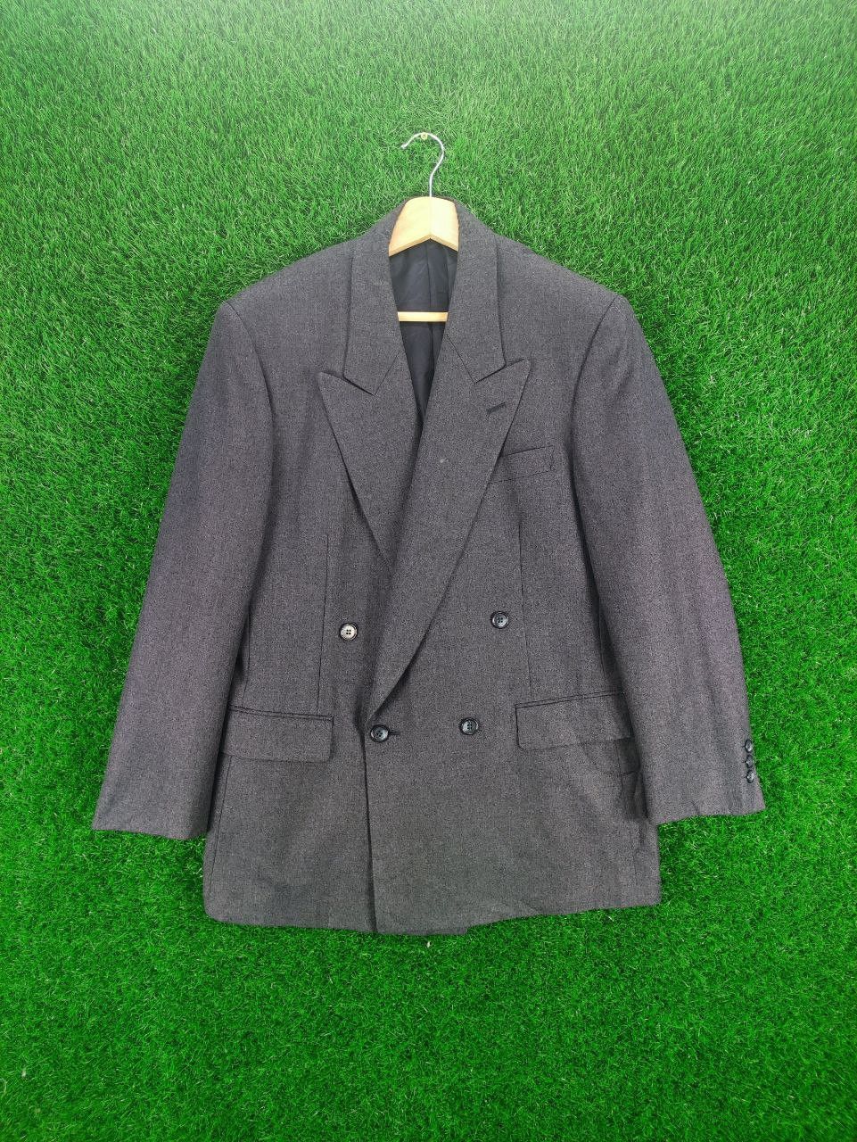 image of Lanvin Paris Wool Blazer Coat Jacket in Grey, Men's (Size Medium)