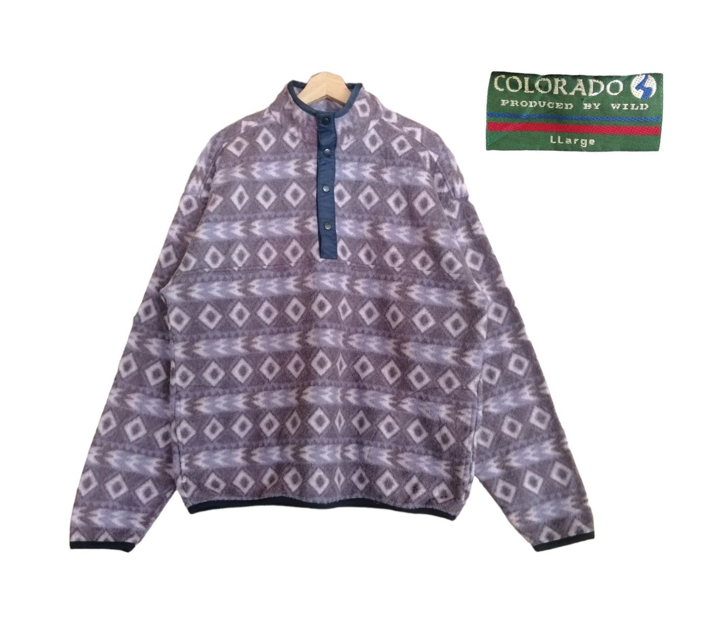 image of Colorado Trading Co x Outdoor Style Go Out Vintage Colorado Pullover Snap Button Jacket (Size Mediu