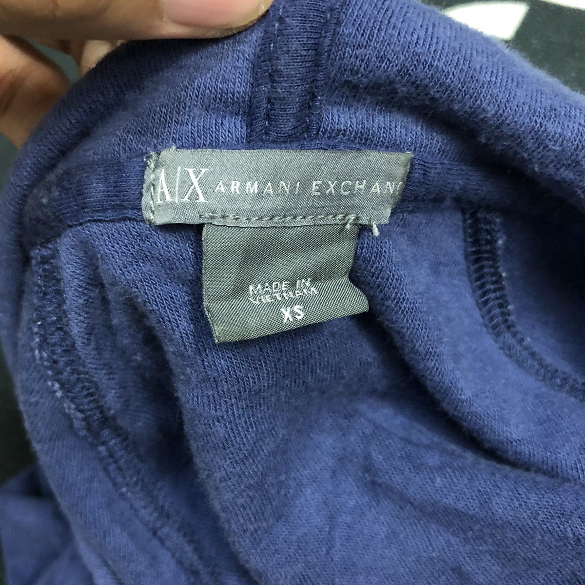 Armani Exchange × Vintage Vintage Armani Exchange Embroidery Small Logo Hoodie Top Size XS / US 0-2 / IT 36-38 - 8 Thumbnail