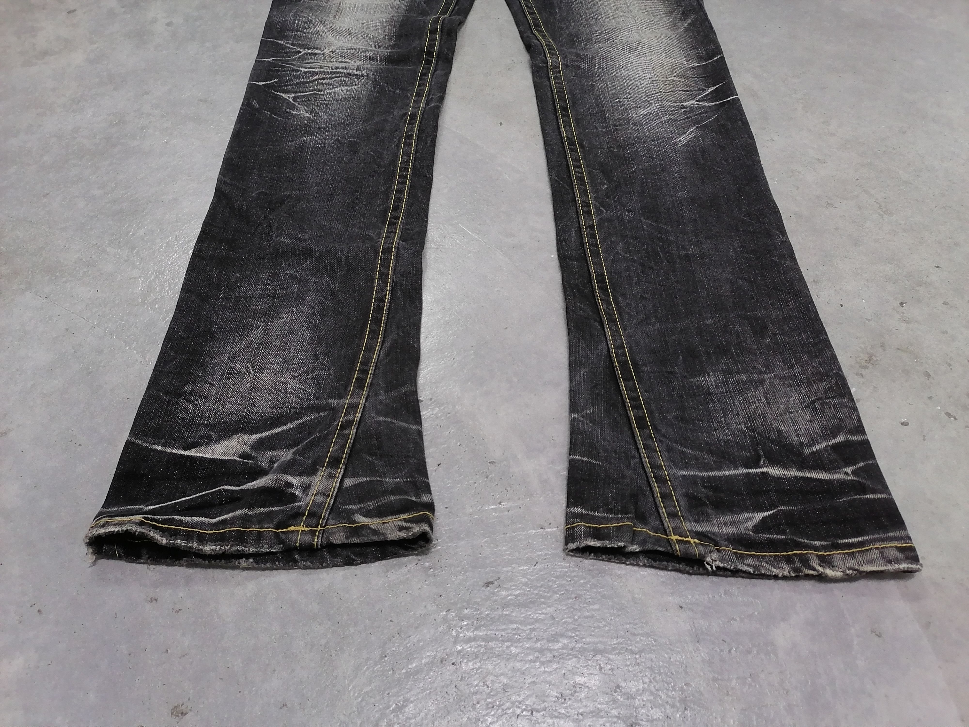 Japanese Brand FLARED TWIST🔥🔥🔥Pinball Washed Black Denim Bushpants⚡ Size US 31 - 3 Thumbnail