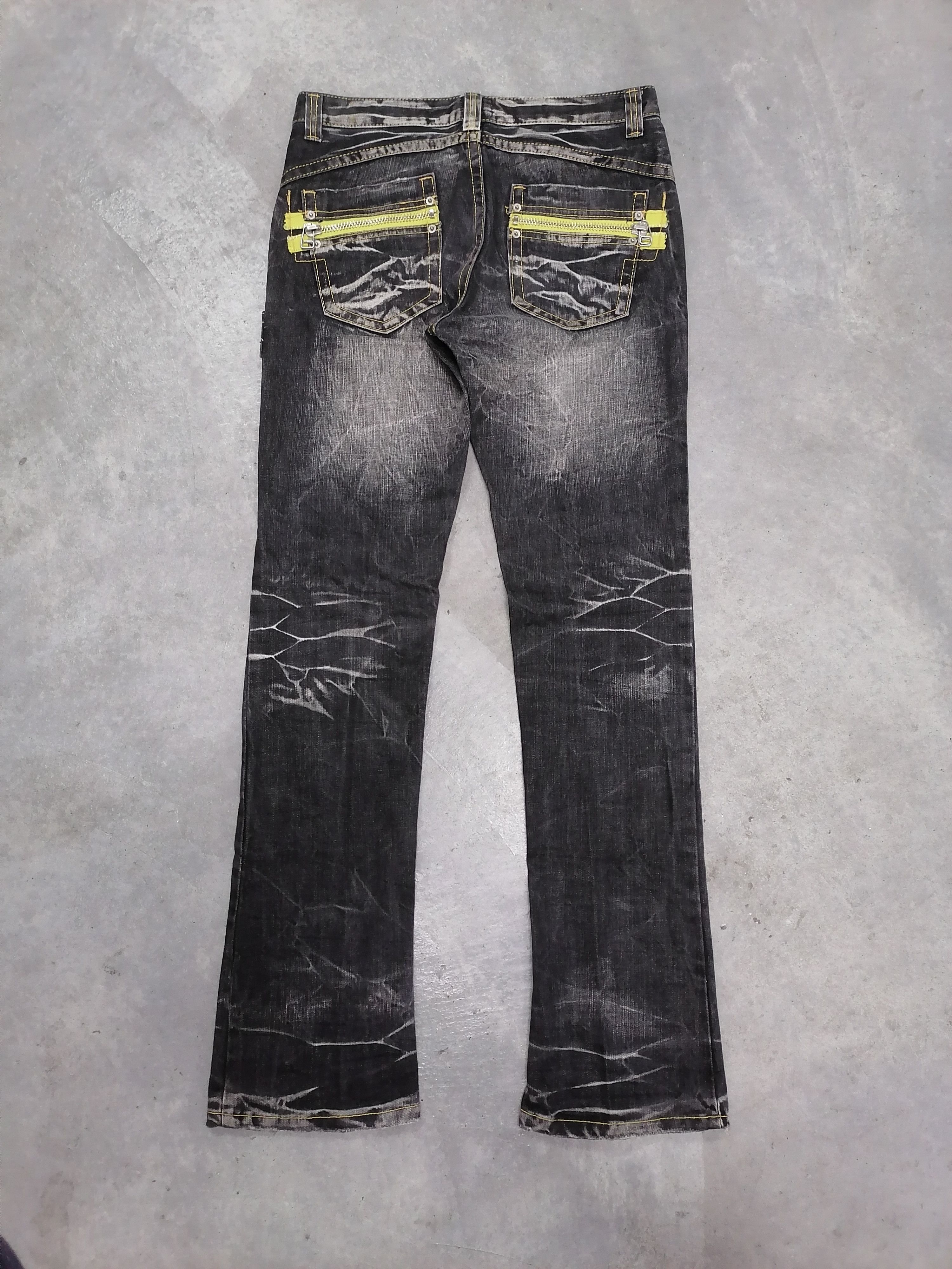 Japanese Brand FLARED TWIST🔥🔥🔥Pinball Washed Black Denim Bushpants⚡ Size US 31 - 6 Thumbnail