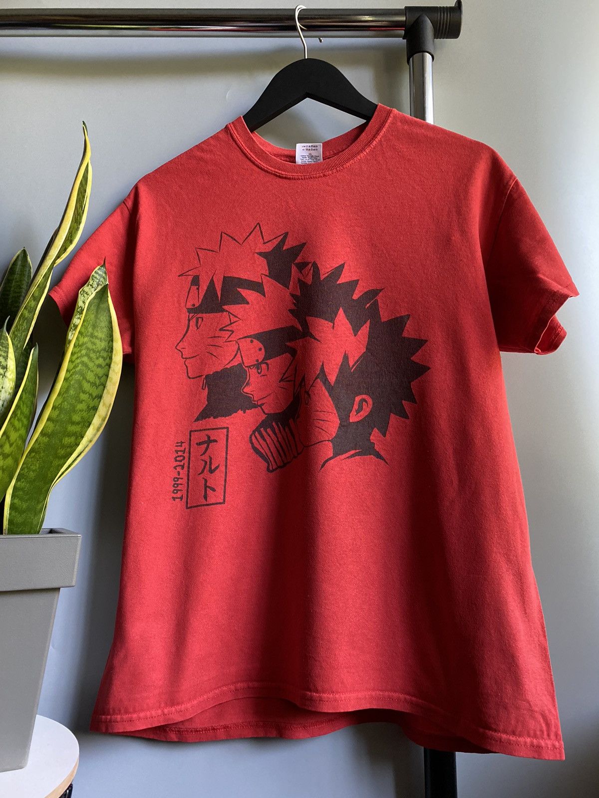 Anime Vintage Naruto 1999-2014 T Shirt Men’s Logo M Red Size US M / EU 48-50 / 2 - 5 Thumbnail