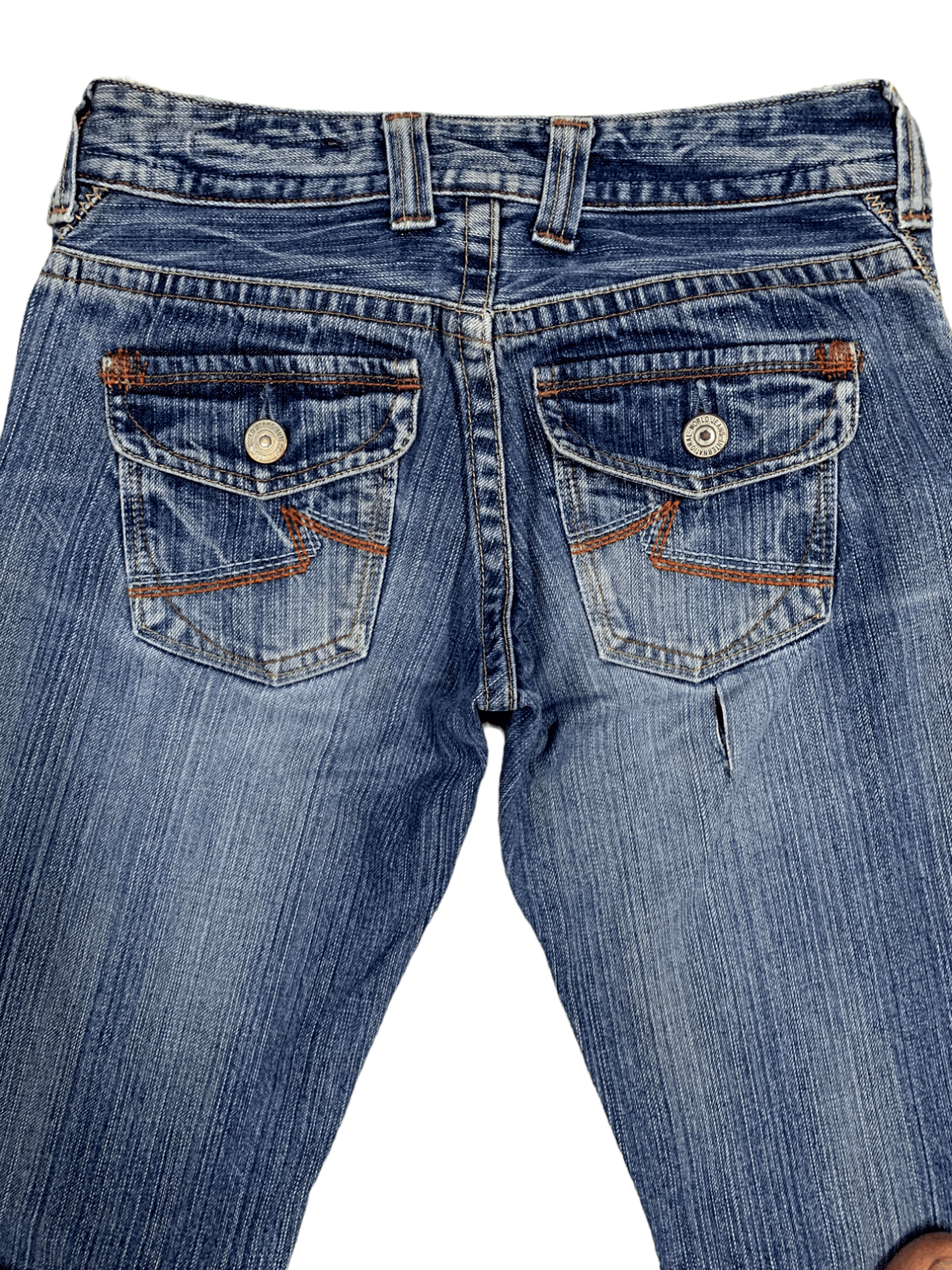 Japanese Brand Vintage Japanese Brand Blue Wash Flare Style Jeans Size US 28 / EU 44 - 11 Thumbnail