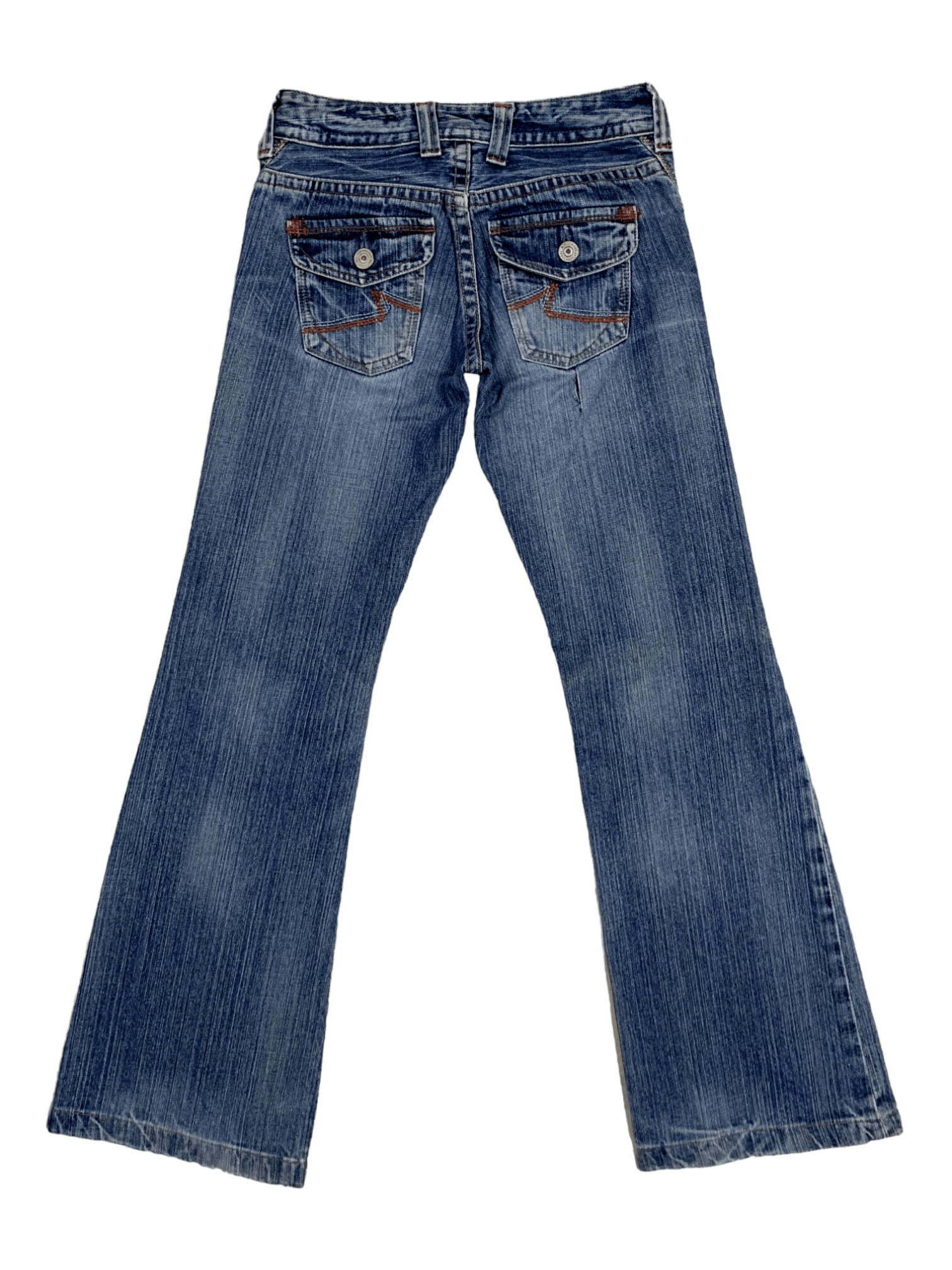 Japanese Brand Vintage Japanese Brand Blue Wash Flare Style Jeans Size US 28 / EU 44 - 2 Thumbnail