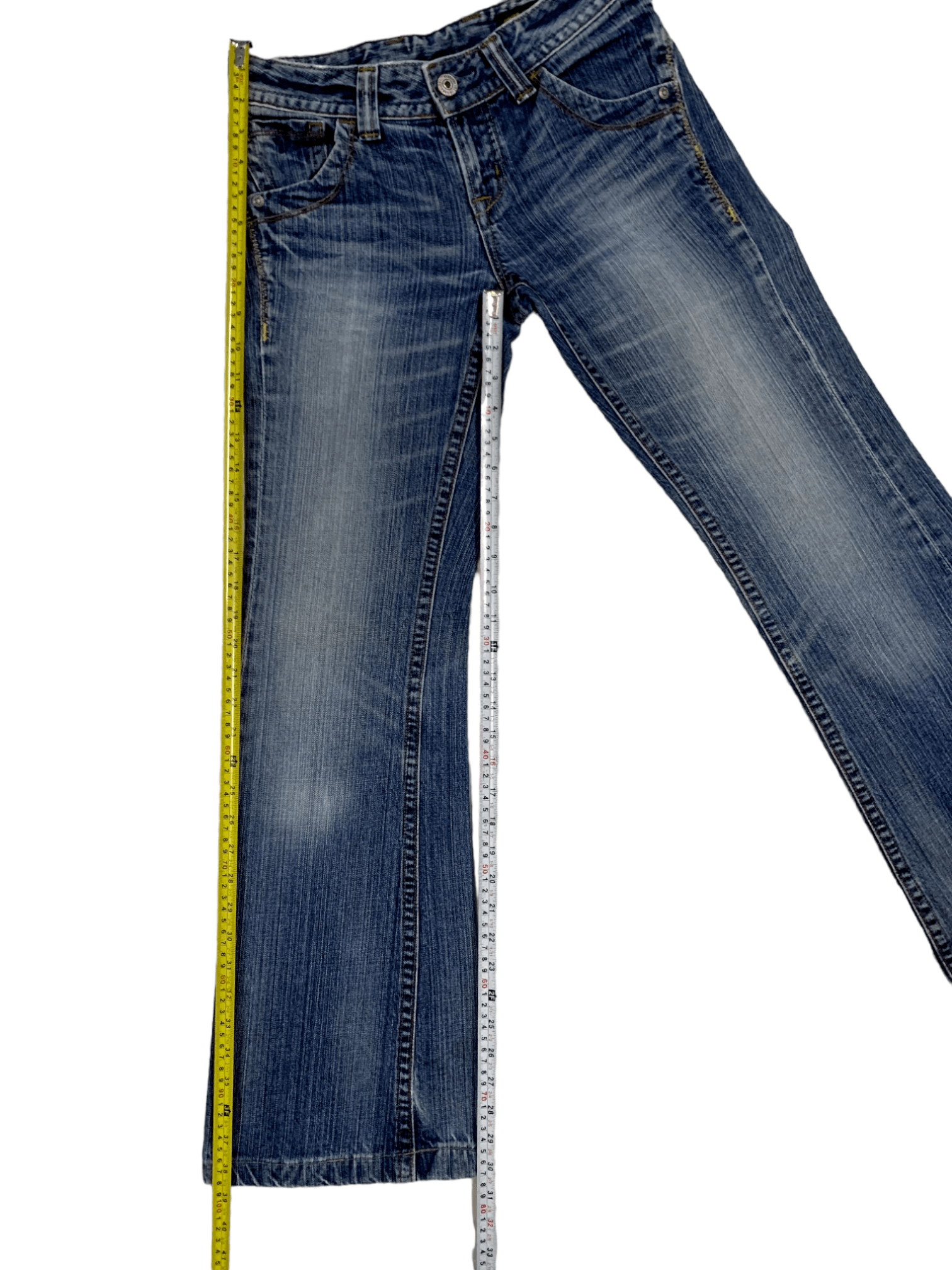Japanese Brand Vintage Japanese Brand Blue Wash Flare Style Jeans Size US 28 / EU 44 - 15 Thumbnail
