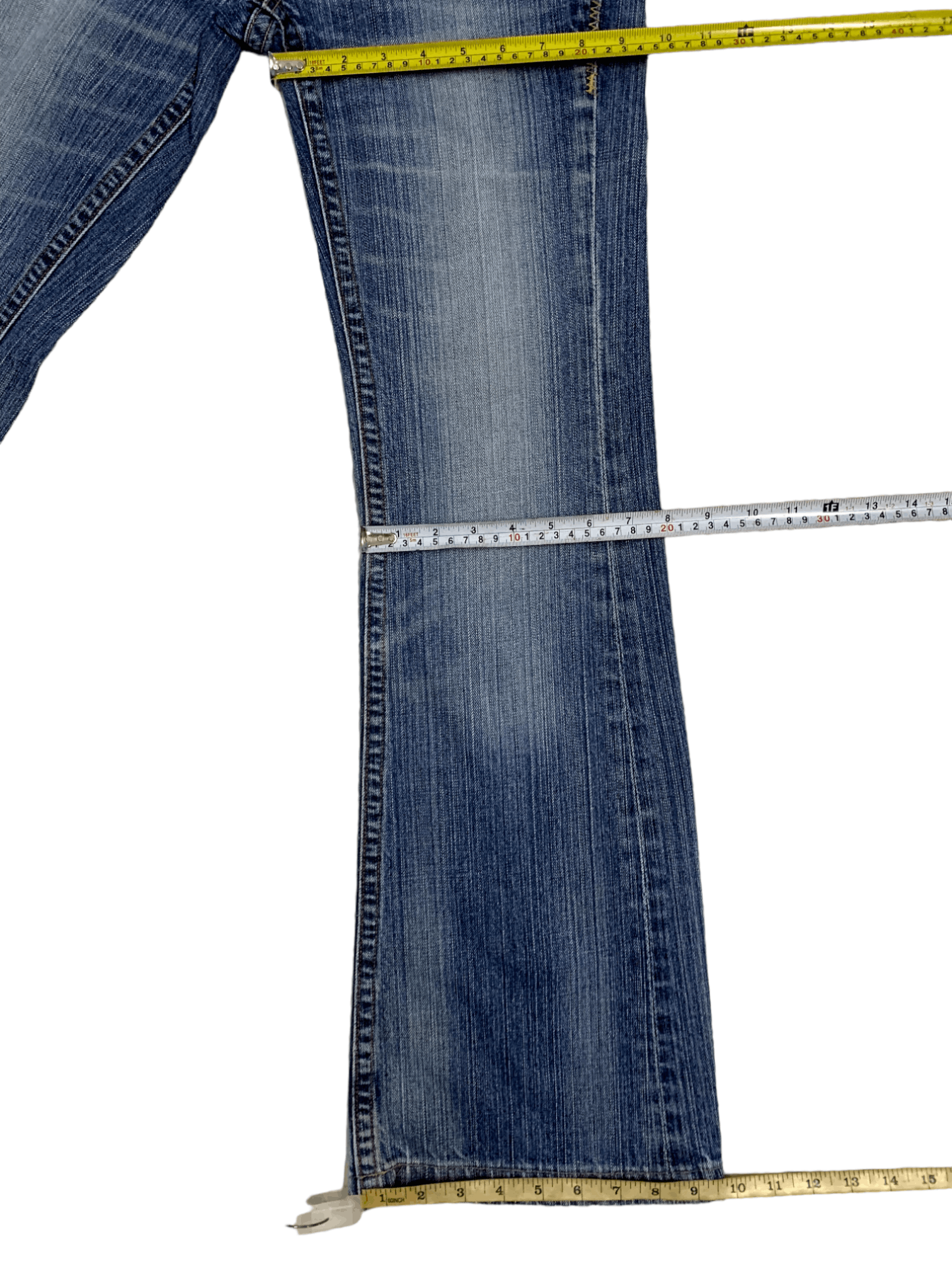 Japanese Brand Vintage Japanese Brand Blue Wash Flare Style Jeans Size US 28 / EU 44 - 16 Thumbnail