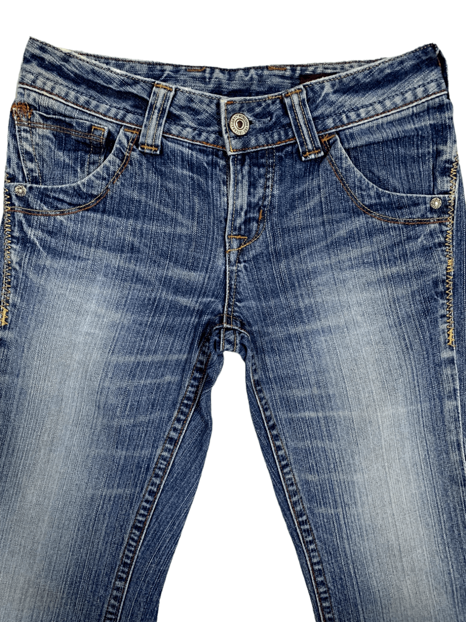 Japanese Brand Vintage Japanese Brand Blue Wash Flare Style Jeans Size US 28 / EU 44 - 7 Thumbnail