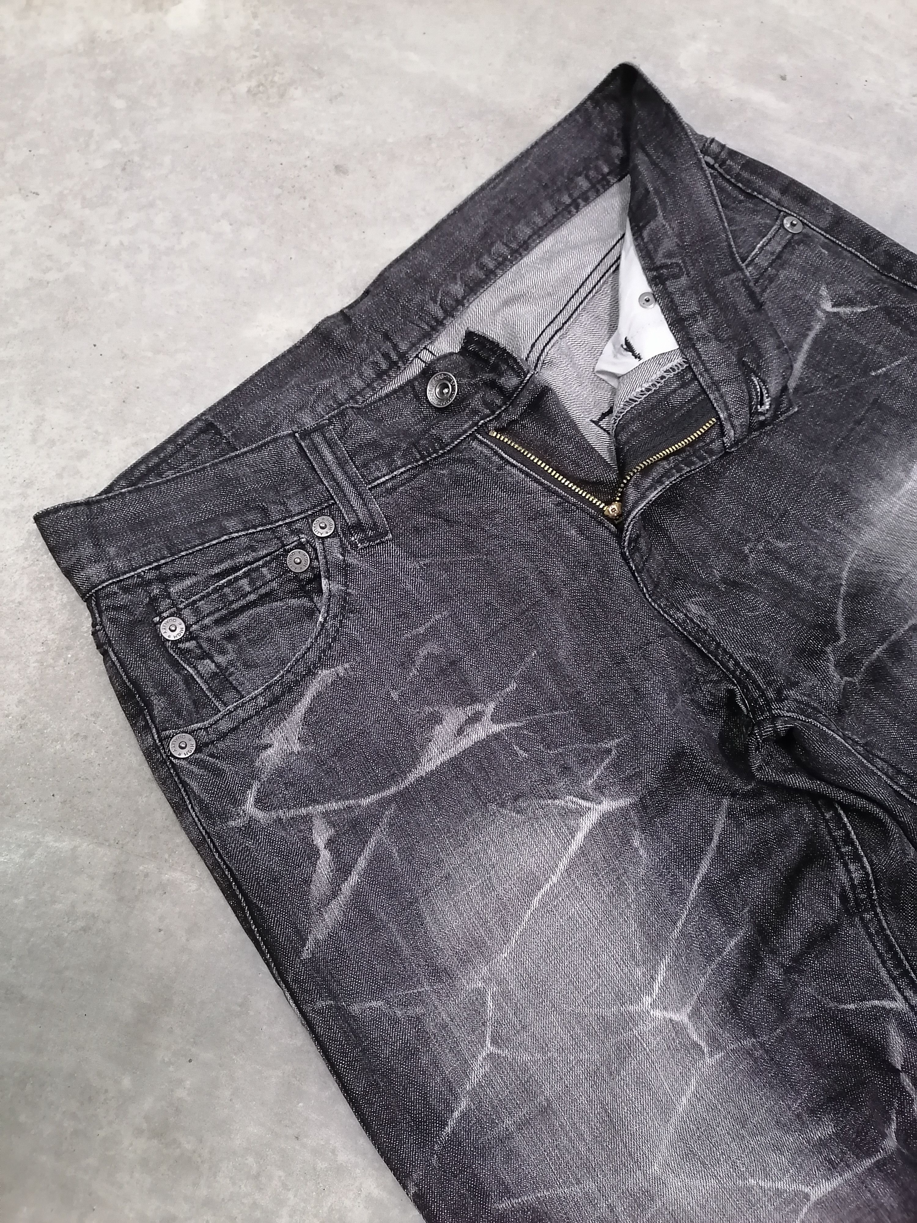 Japanese Brand Rare🔥Camp David Flash Design Distressed Denim Pants🔥 Size US 33 - 5 Thumbnail
