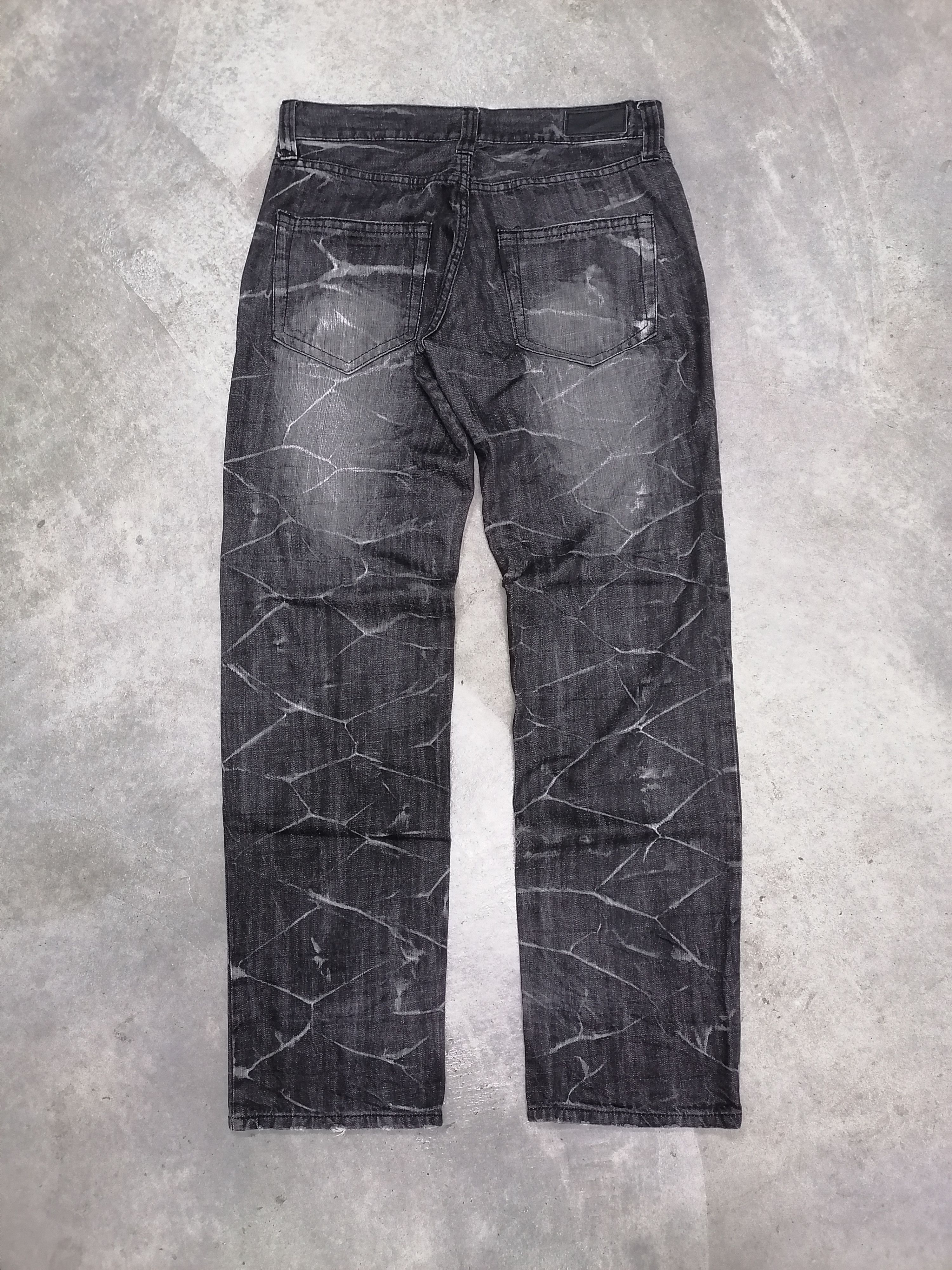 Japanese Brand Rare🔥Camp David Flash Design Distressed Denim Pants🔥 Size US 33 - 6 Thumbnail