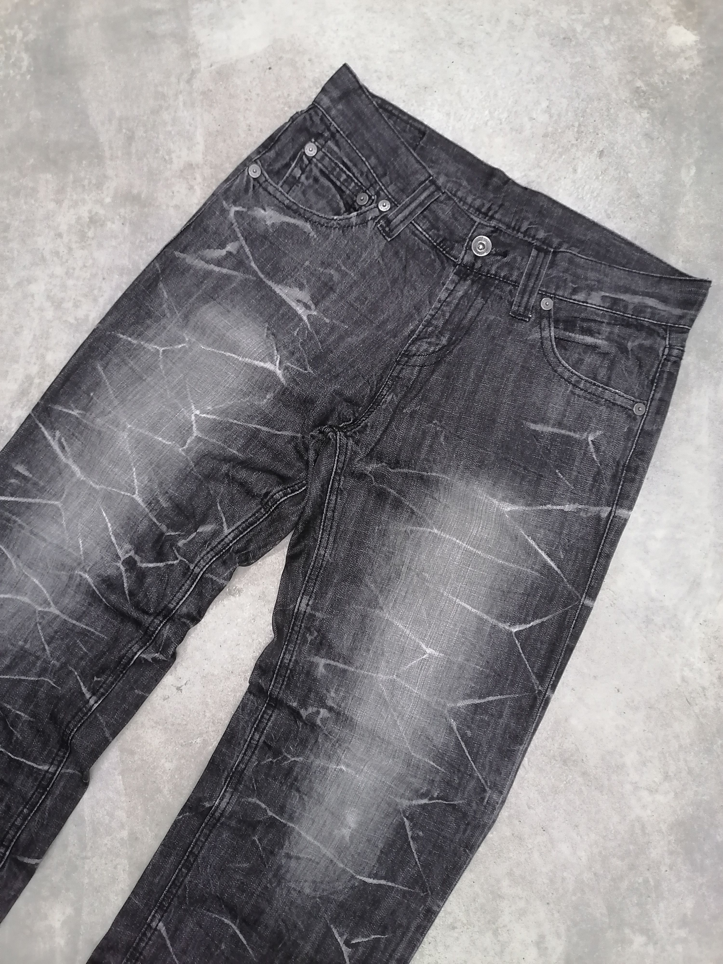 Japanese Brand Rare🔥Camp David Flash Design Distressed Denim Pants🔥 Size US 33 - 4 Thumbnail