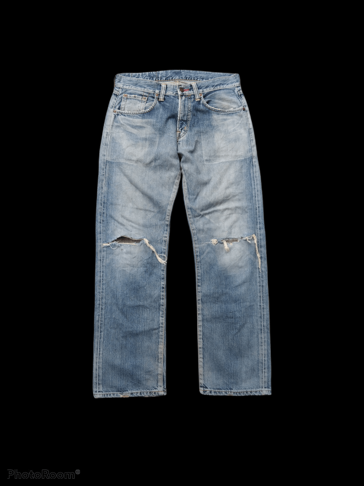 Edwin DISTRESSED KURT COBAIN STYLE RIPED EDWIN MADE IN JAPAN Size US 33 - 1 Thumbnail