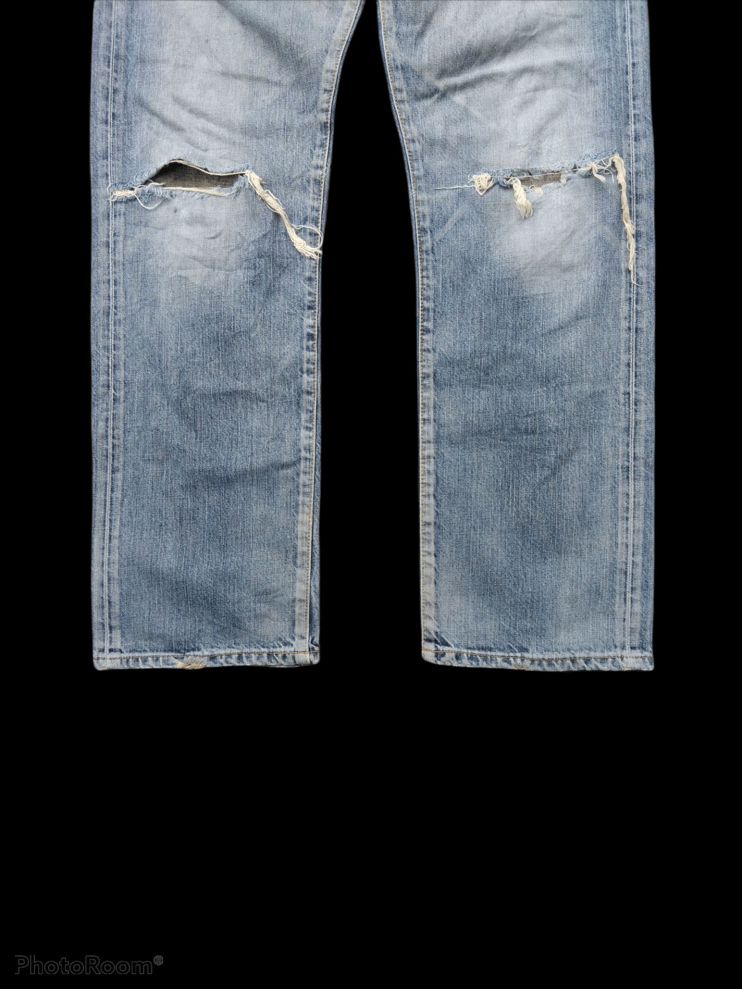 Edwin DISTRESSED KURT COBAIN STYLE RIPED EDWIN MADE IN JAPAN Size US 33 - 4 Thumbnail