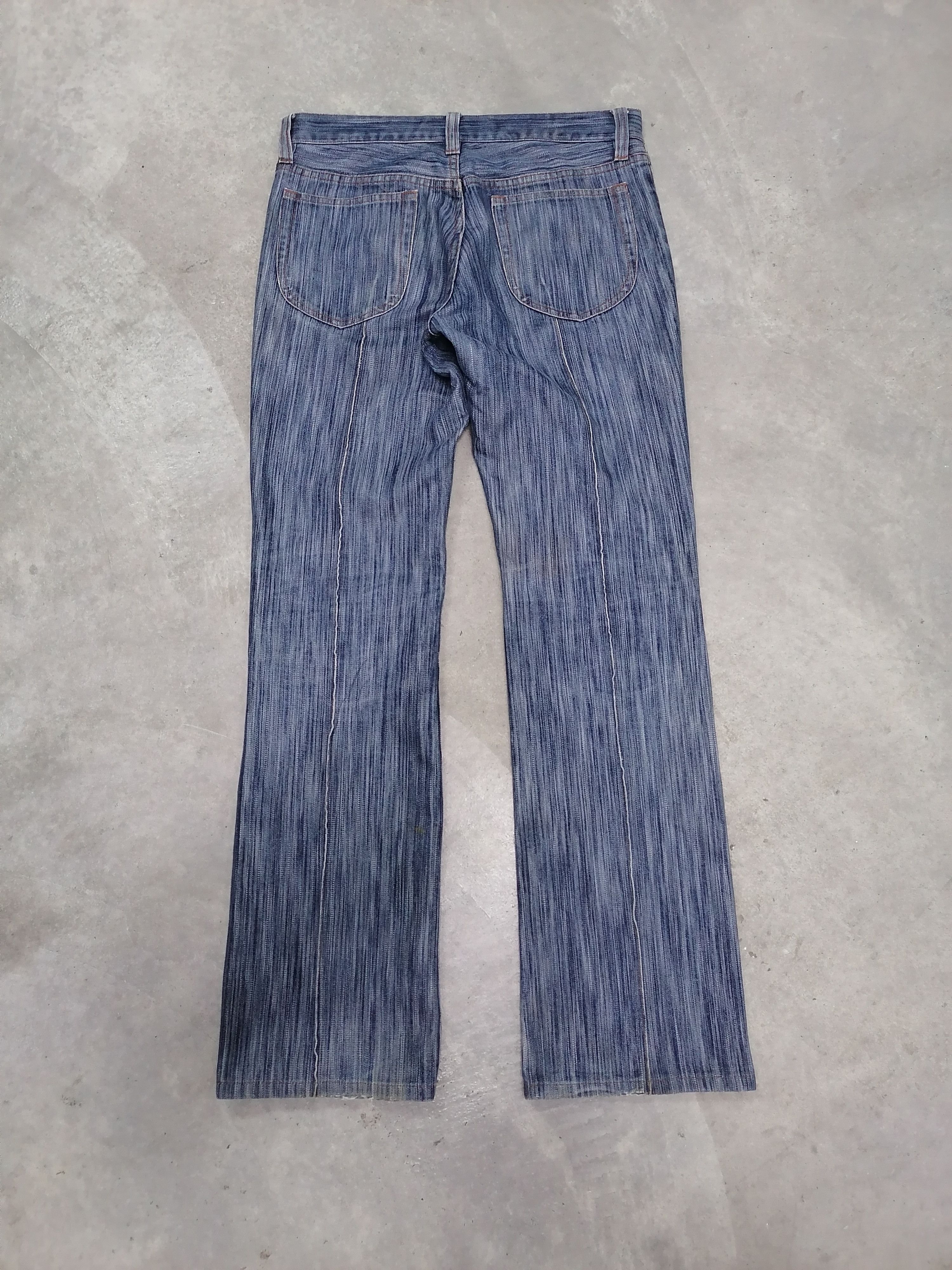 Japanese Brand Rare🔥Nicole Club For Men Stripe Distressed Denim Pants⚡⚡⚡ Size US 30 / EU 46 - 6 Thumbnail