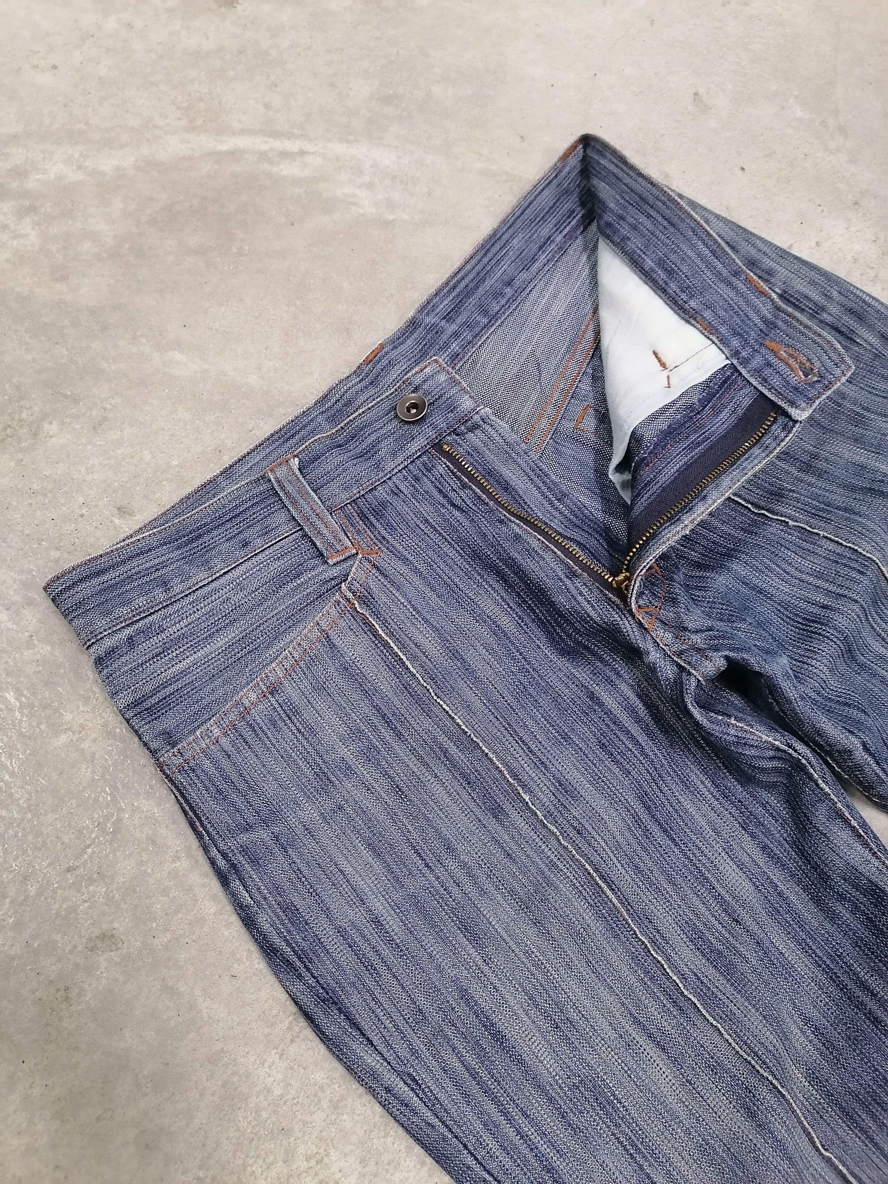 Japanese Brand Rare🔥Nicole Club For Men Stripe Distressed Denim Pants⚡⚡⚡ Size US 30 / EU 46 - 5 Thumbnail