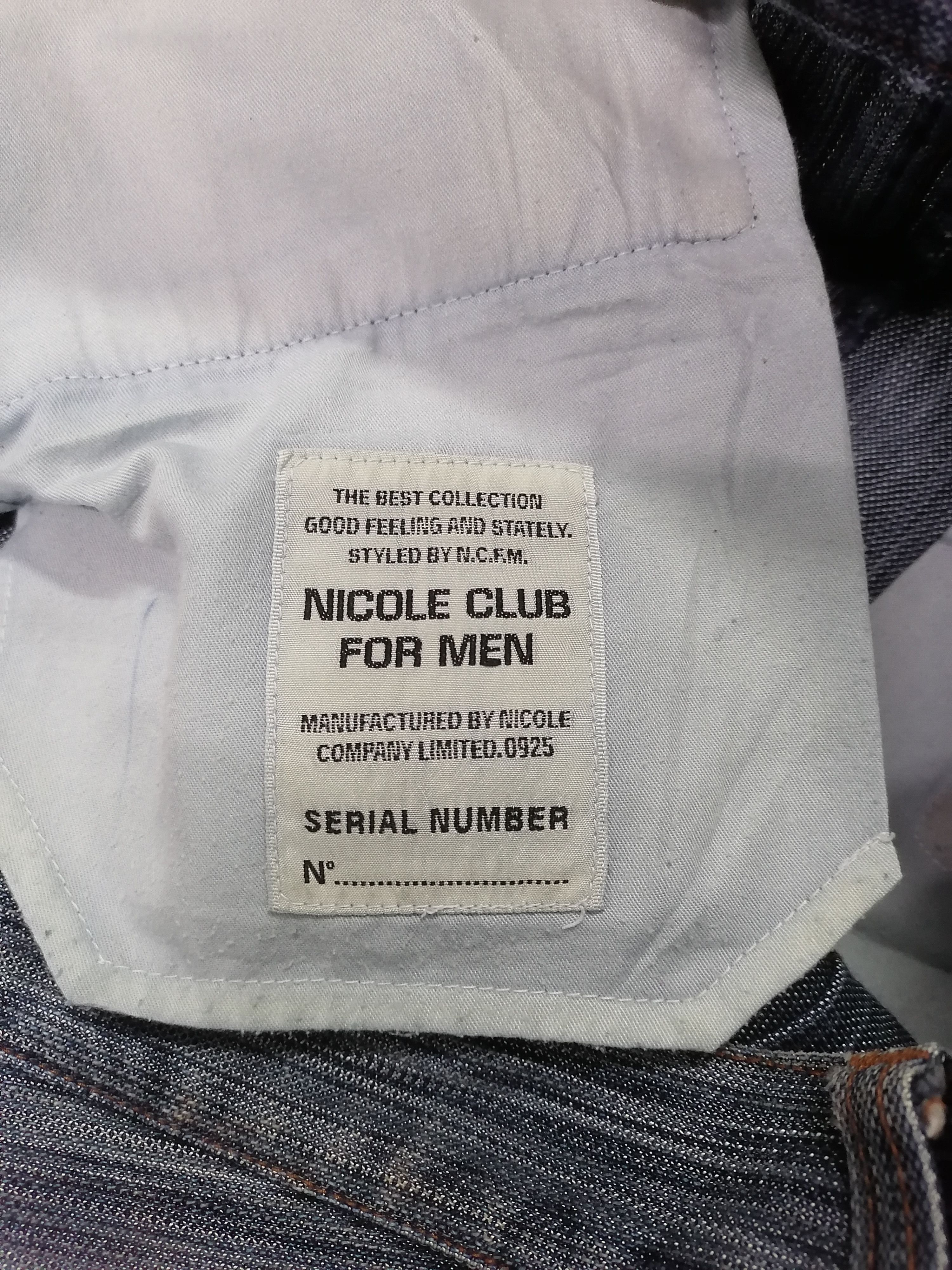 Japanese Brand Rare🔥Nicole Club For Men Stripe Distressed Denim Pants⚡⚡⚡ Size US 30 / EU 46 - 7 Thumbnail