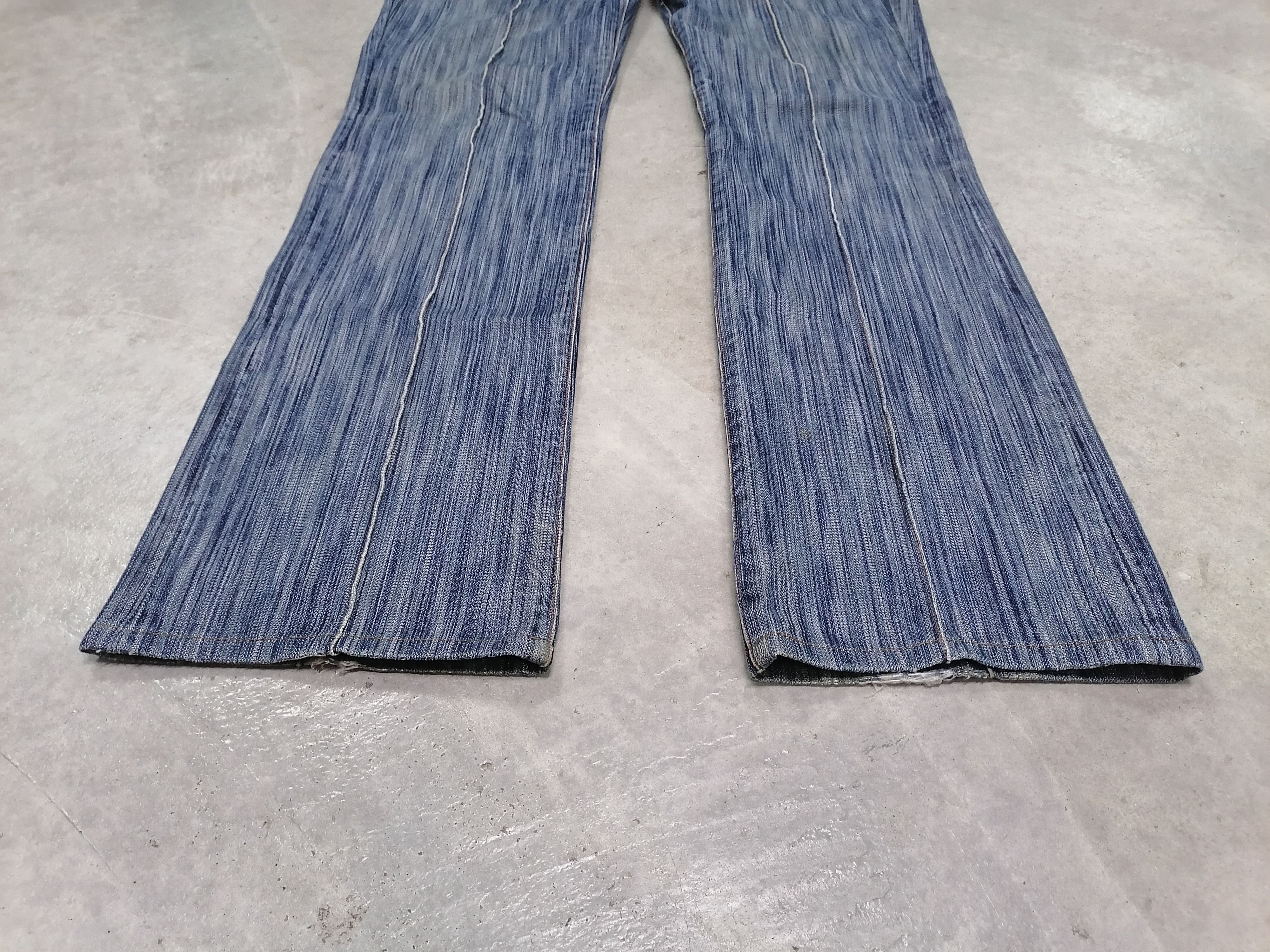 Japanese Brand Rare🔥Nicole Club For Men Stripe Distressed Denim Pants⚡⚡⚡ Size US 30 / EU 46 - 4 Thumbnail
