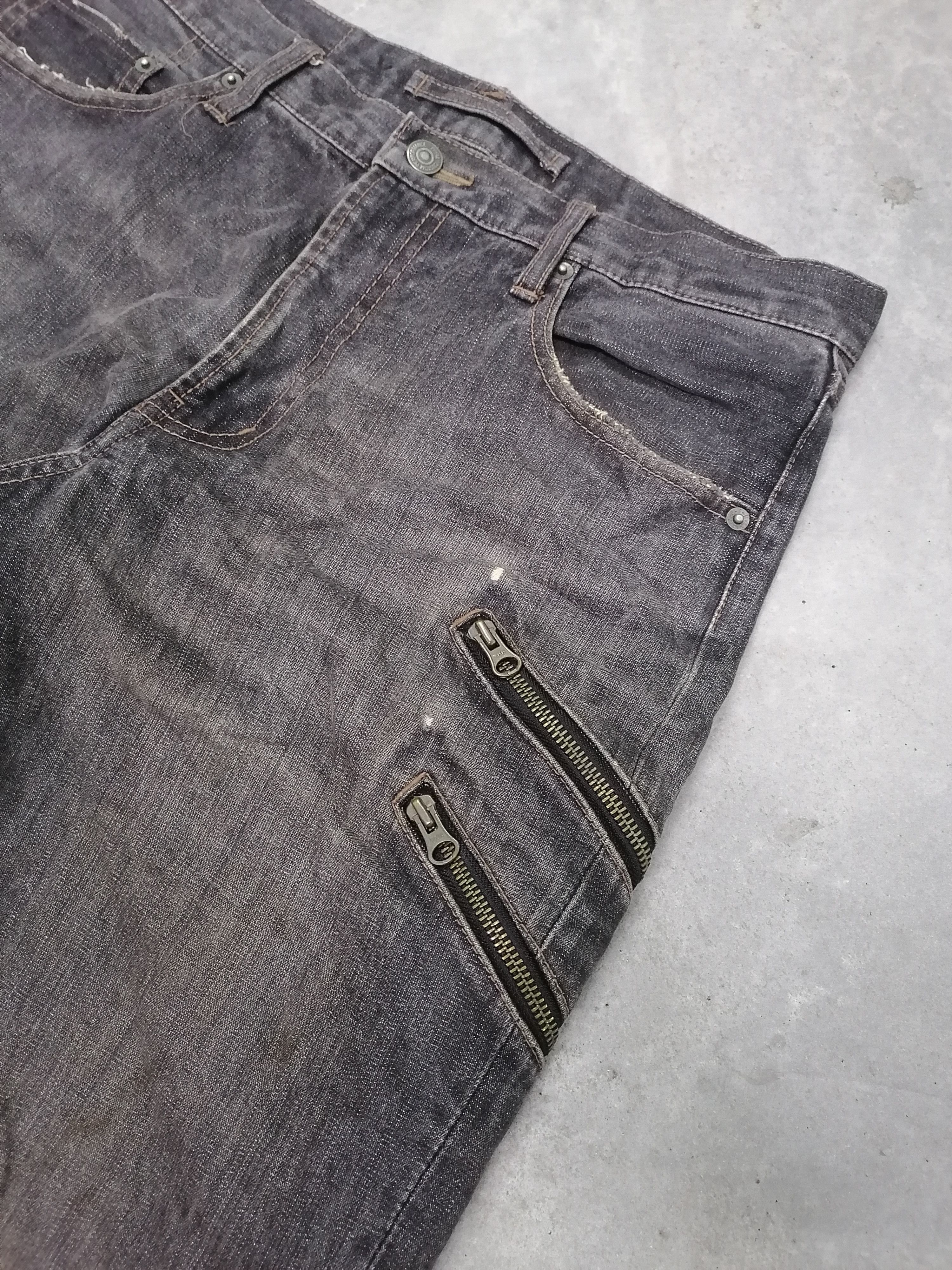 PPFM Rare🔥PPFM Multizipper Pocket Distressed Denim Pants⚡⚡⚡ Size US 33 - 6 Thumbnail