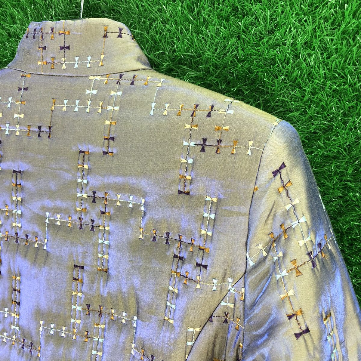 Japanese Brand × Vintage Vintage Reflect Light Embroidery Women Jacket by Sophia Size S / US 4 / IT 40 - 5 Thumbnail