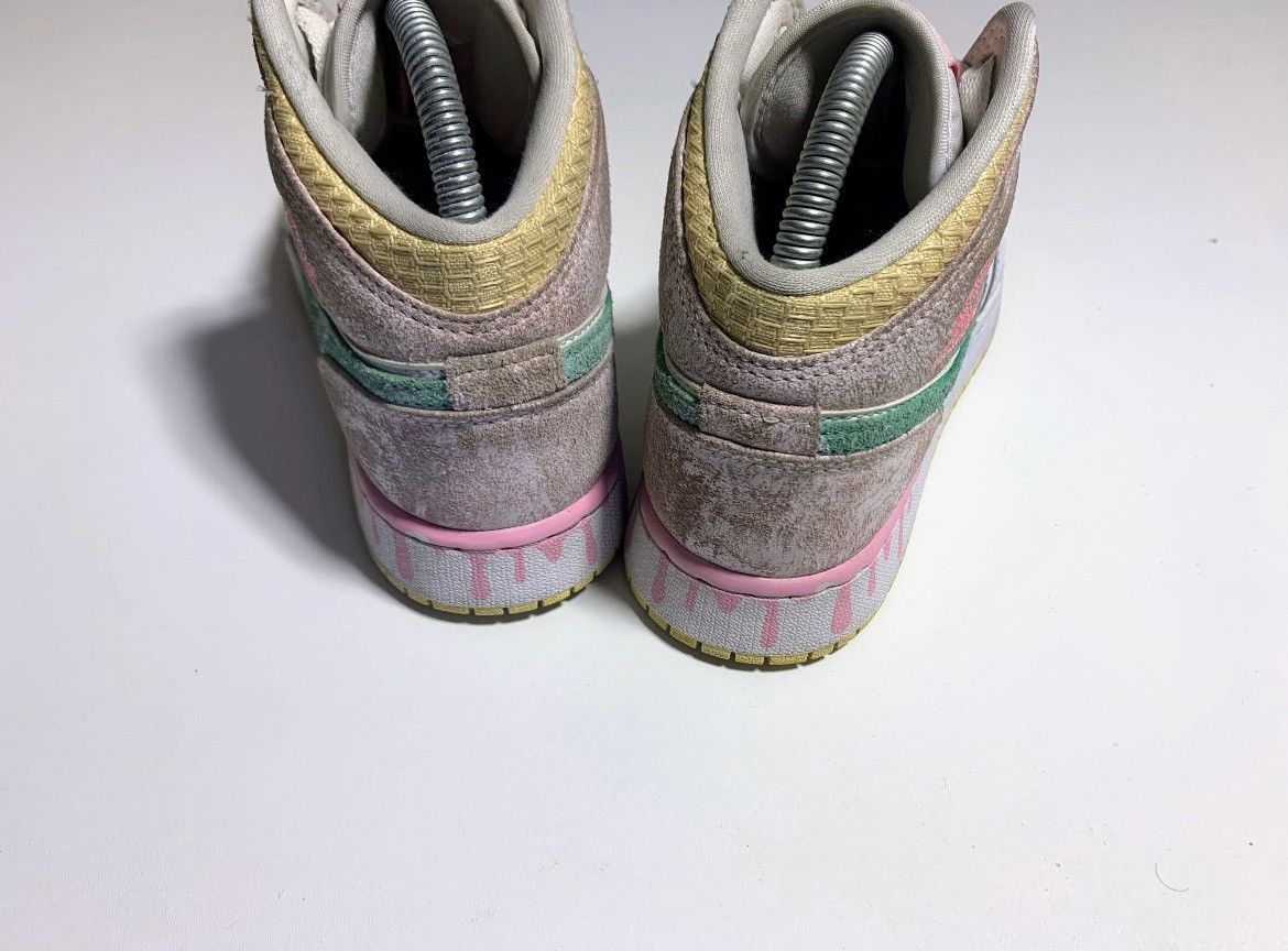 Jordan Brand Nike Air Jordan 1 Mid Paint Drip Ice Cream Pink 37 Size US 7 / IT 37 - 4 Thumbnail