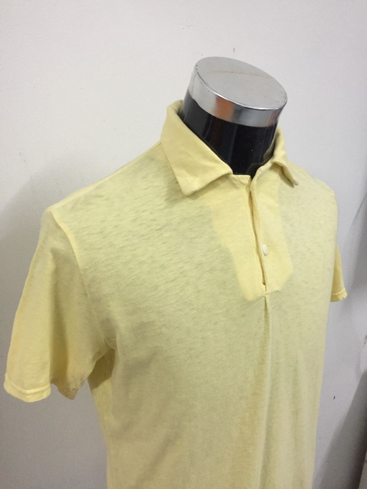 Kapital GRAIL🔥OG Kapital Hemp Yellow Plain Polo Shirt Size US M / EU 48-50 / 2 - 6 Thumbnail