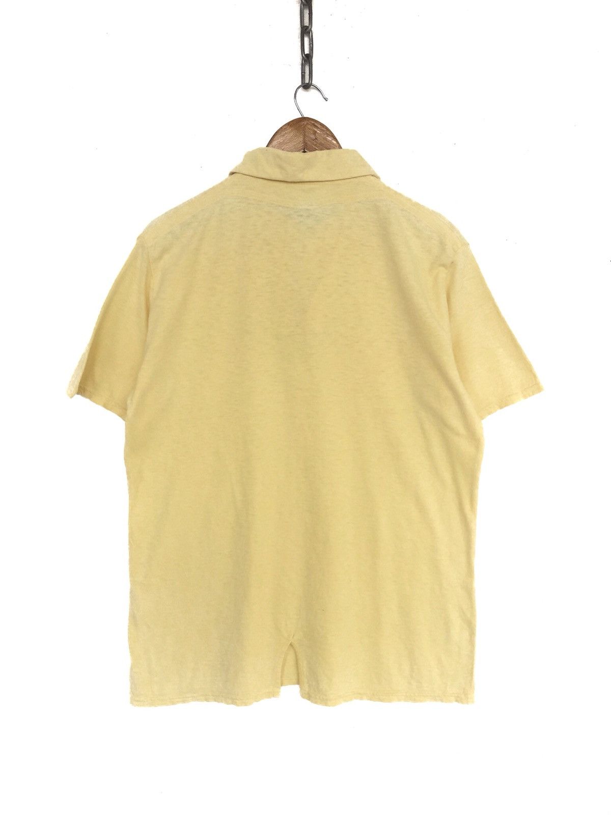 Kapital GRAIL🔥OG Kapital Hemp Yellow Plain Polo Shirt Size US M / EU 48-50 / 2 - 3 Thumbnail