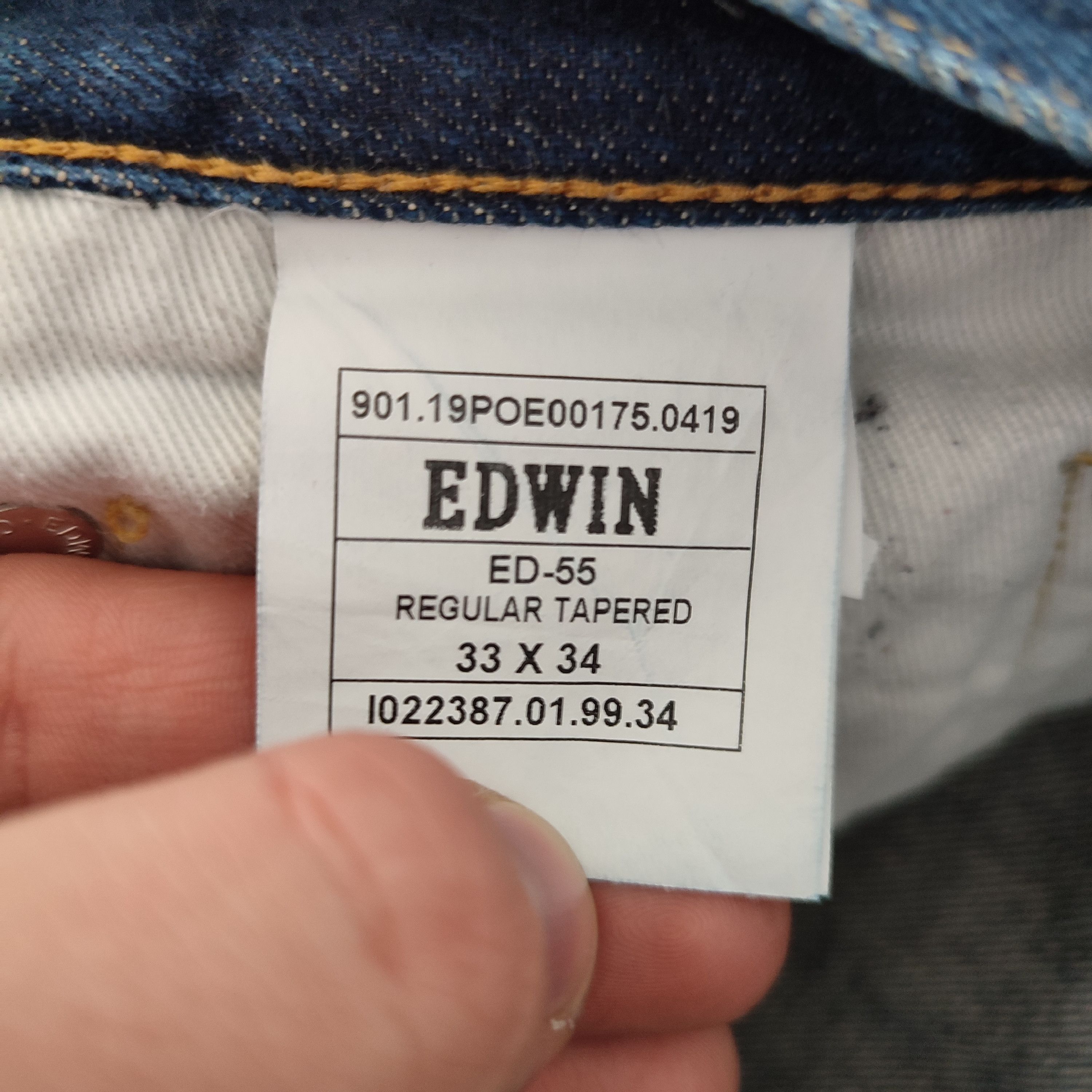 Edwin EDWIN SELVEDGE STRAIGHT JAPANESE DENIM ED-55 REGULAR TAPERED Size US 33 - 3 Thumbnail