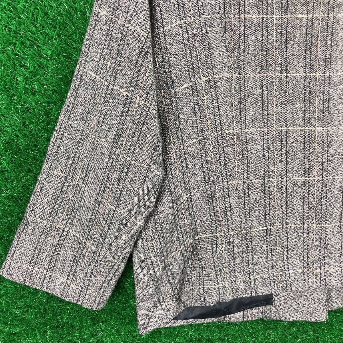Japanese Brand Vintage 90's Wool Tartan Grey Check Women Jacket Size M / US 6-8 / IT 42-44 - 6 Thumbnail