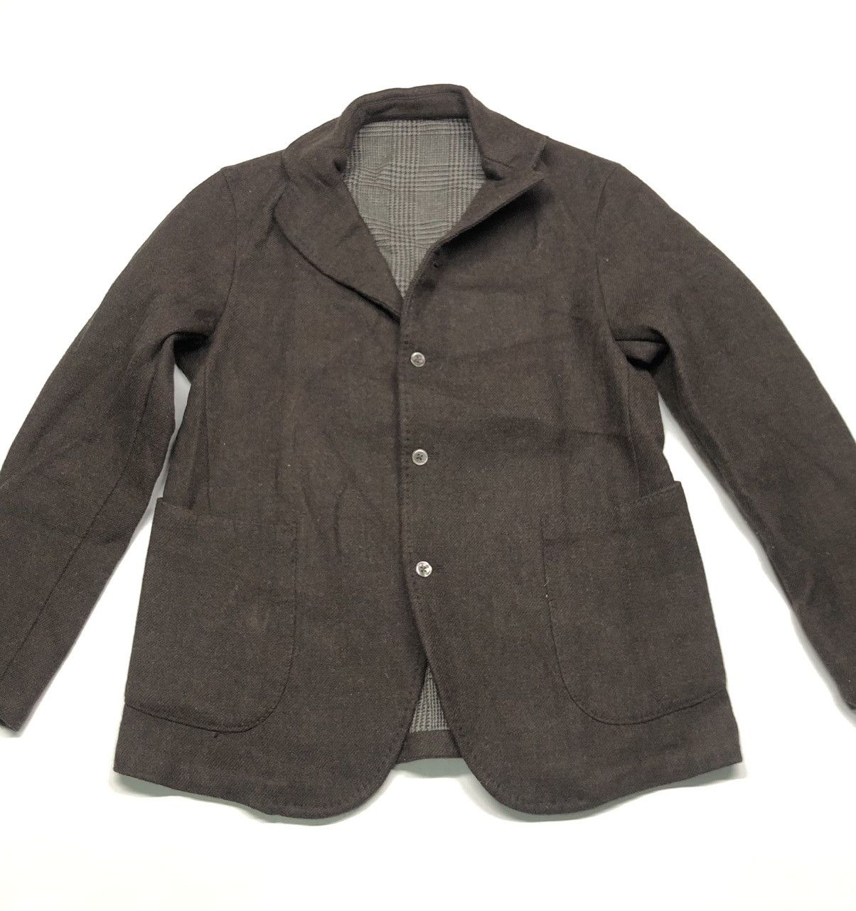 image of Vintage Alexander Julian Wool Coat Jacket in Brown, Men's (Size Medium)
