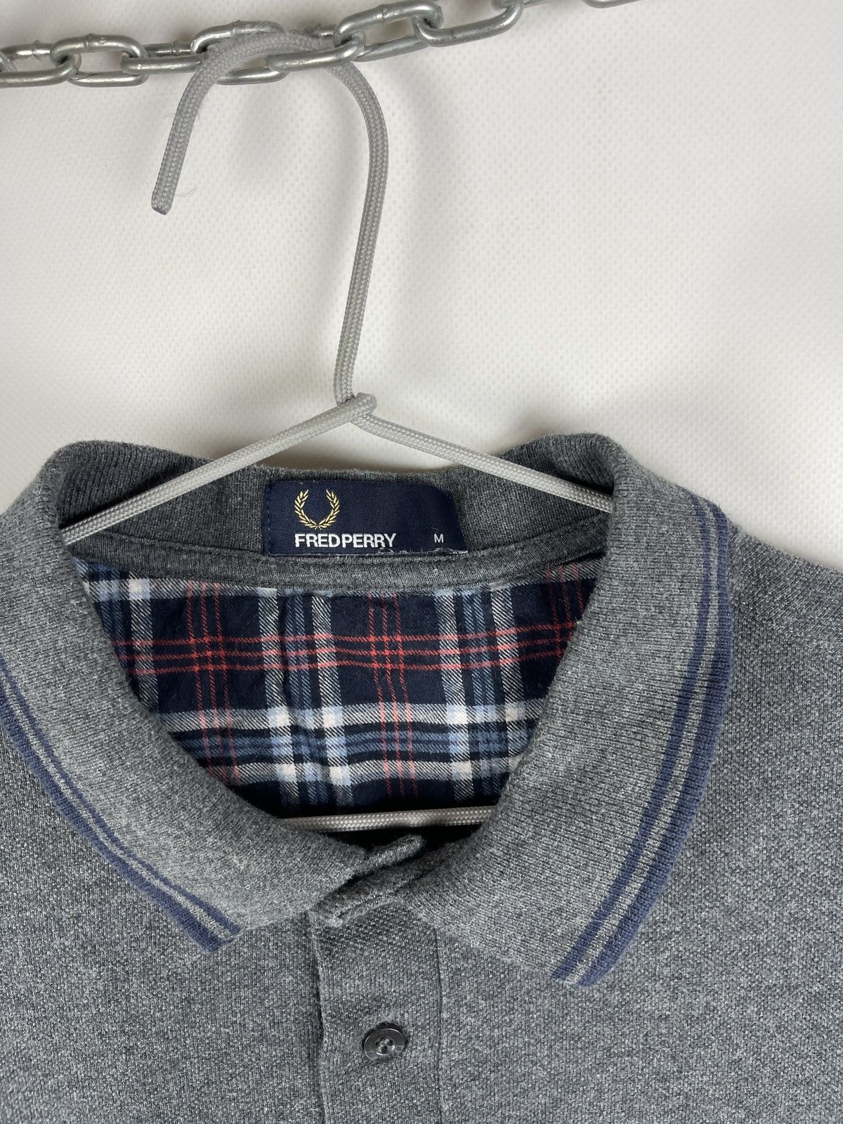 Fred Perry Fred Perry grey checkered polo tee shirt basic Size US M / EU 48-50 / 2 - 6 Thumbnail