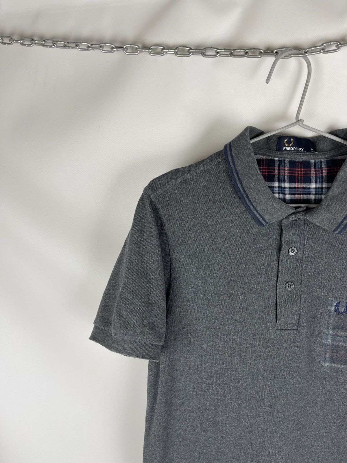Fred Perry Fred Perry grey checkered polo tee shirt basic Size US M / EU 48-50 / 2 - 2 Thumbnail