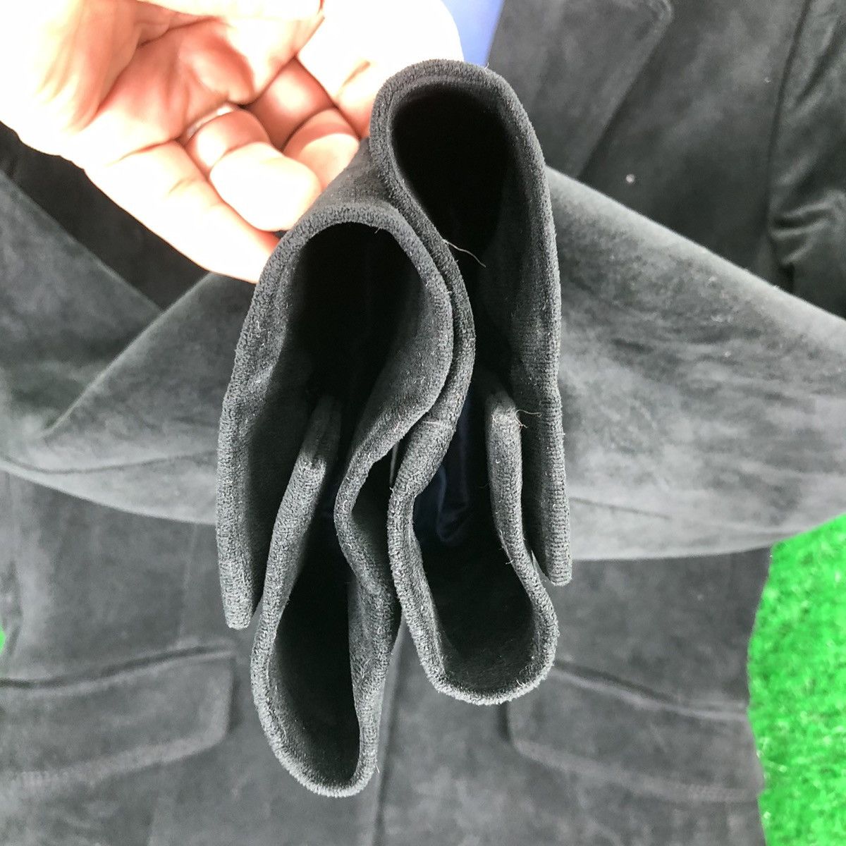 Yohji Yamamoto Vintage Velvet Women Coat Jacket INÉD by Yohji Yamamoto Size XXS / US 00 / IT 34 - 10 Thumbnail
