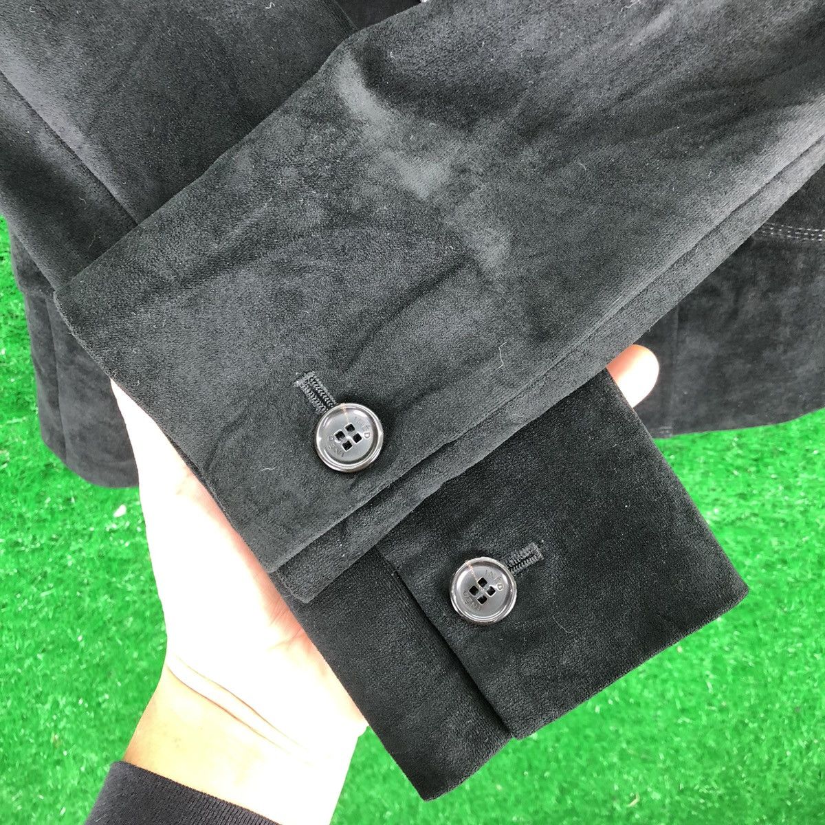 Yohji Yamamoto Vintage Velvet Women Coat Jacket INÉD by Yohji Yamamoto Size XXS / US 00 / IT 34 - 11 Thumbnail