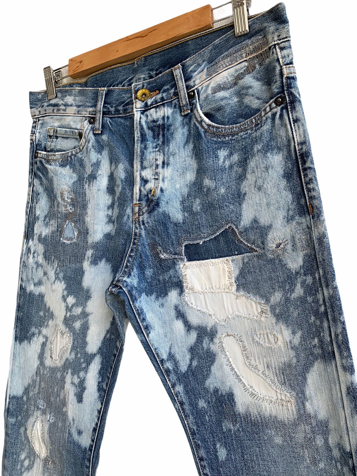 Denime Rare H&N Distressed Bleach Jeans Size US 29 - 5 Thumbnail