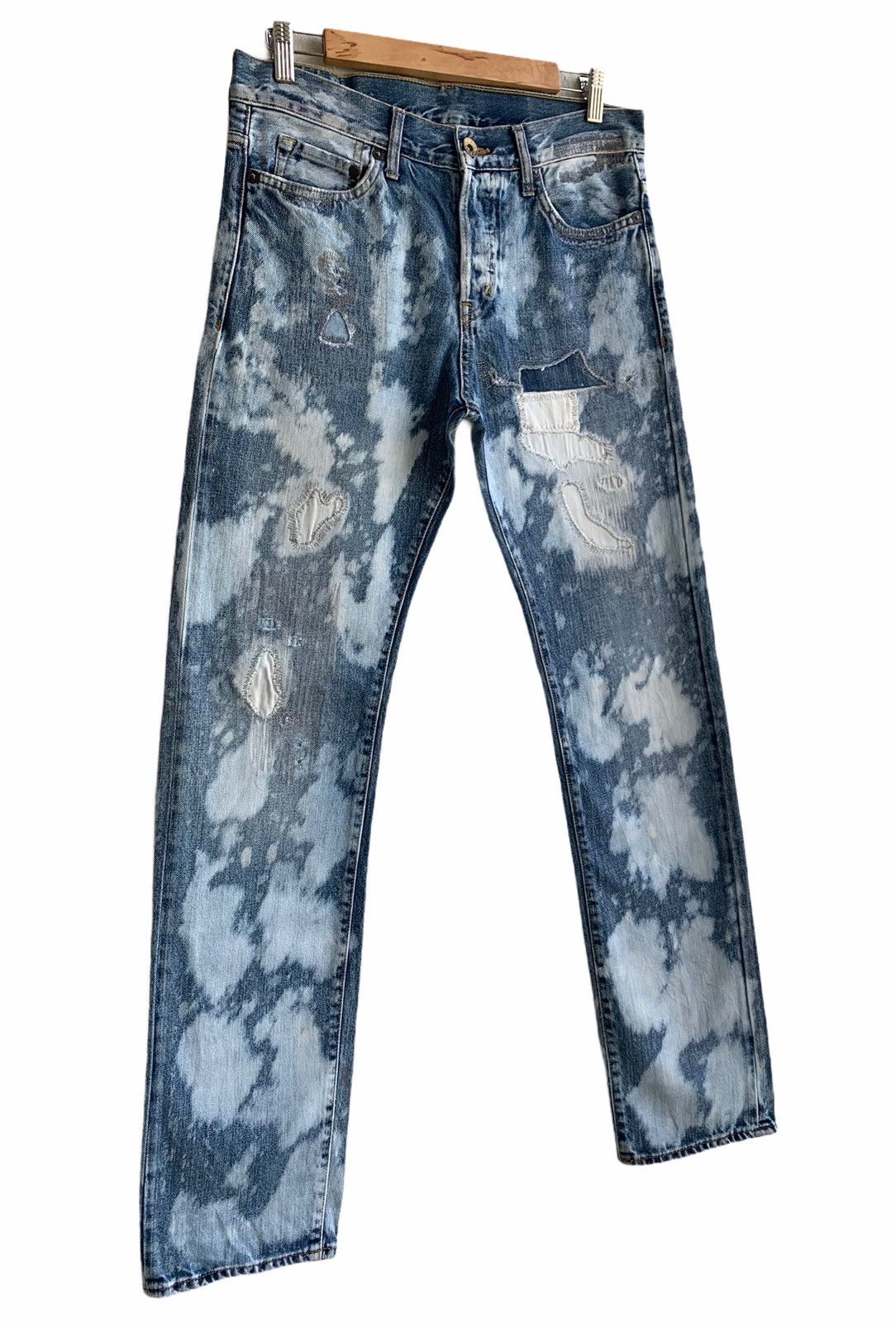 Denime Rare H&N Distressed Bleach Jeans Size US 29 - 3 Thumbnail