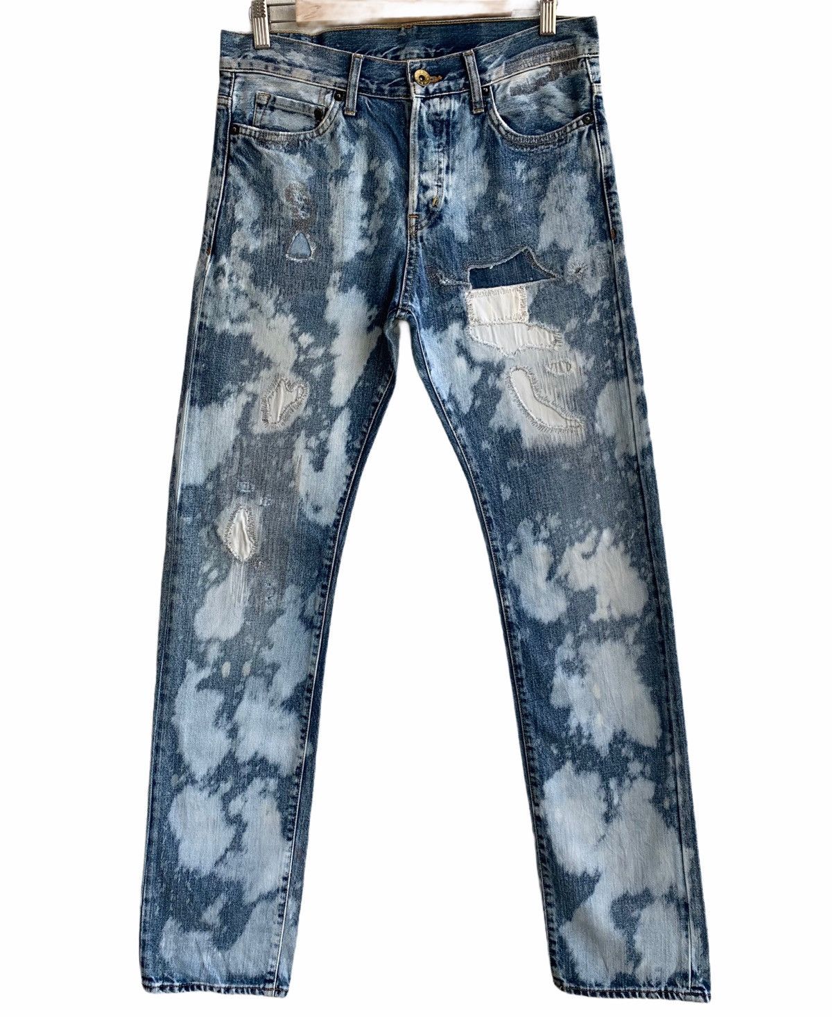 Denime Rare H&N Distressed Bleach Jeans Size US 29 - 1 Thumbnail
