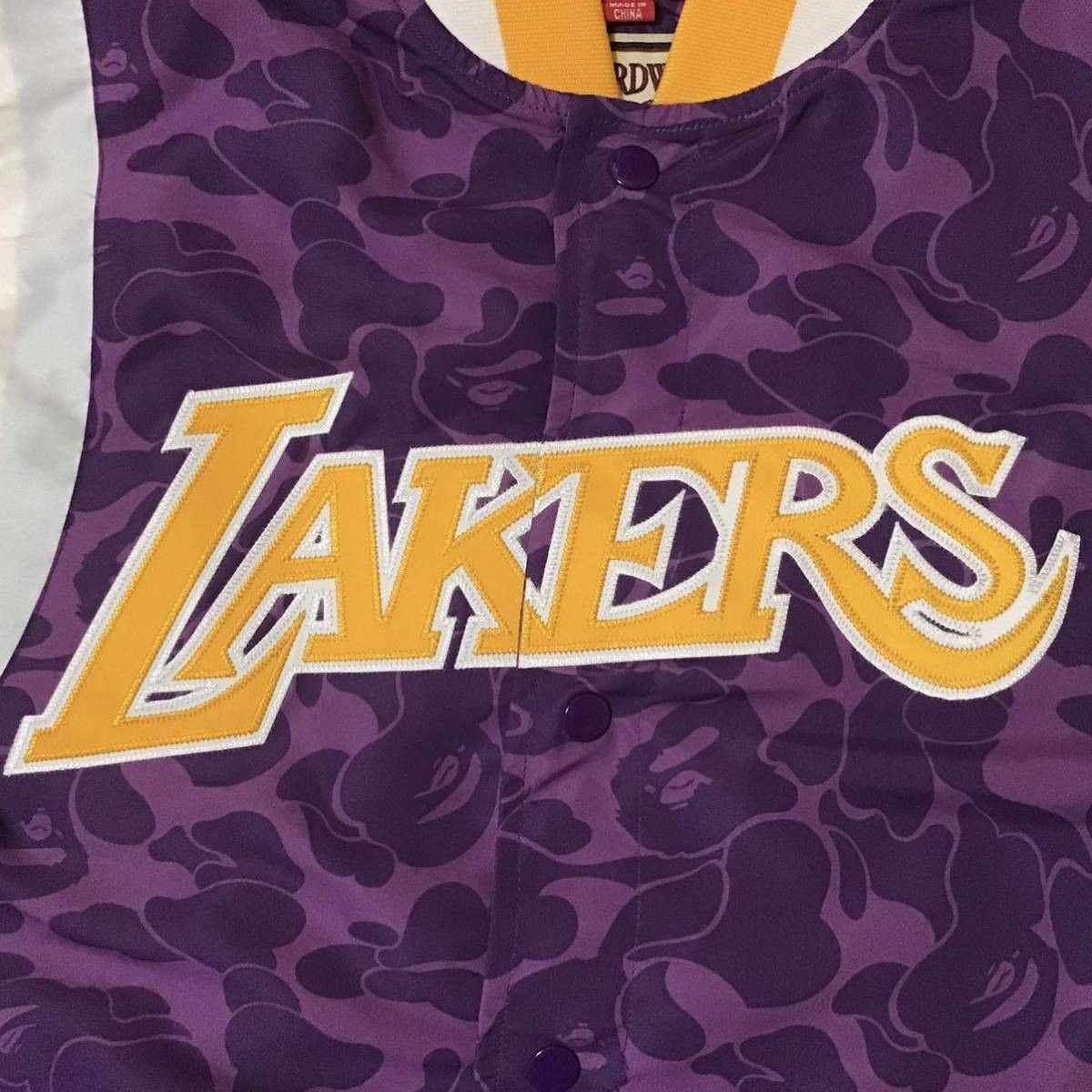 Bape × Mitchell & Ness Mitchell & Ness × BAPE LAKERS WARM UP JACKET snoop Size US M / EU 48-50 / 2 - 4 Thumbnail