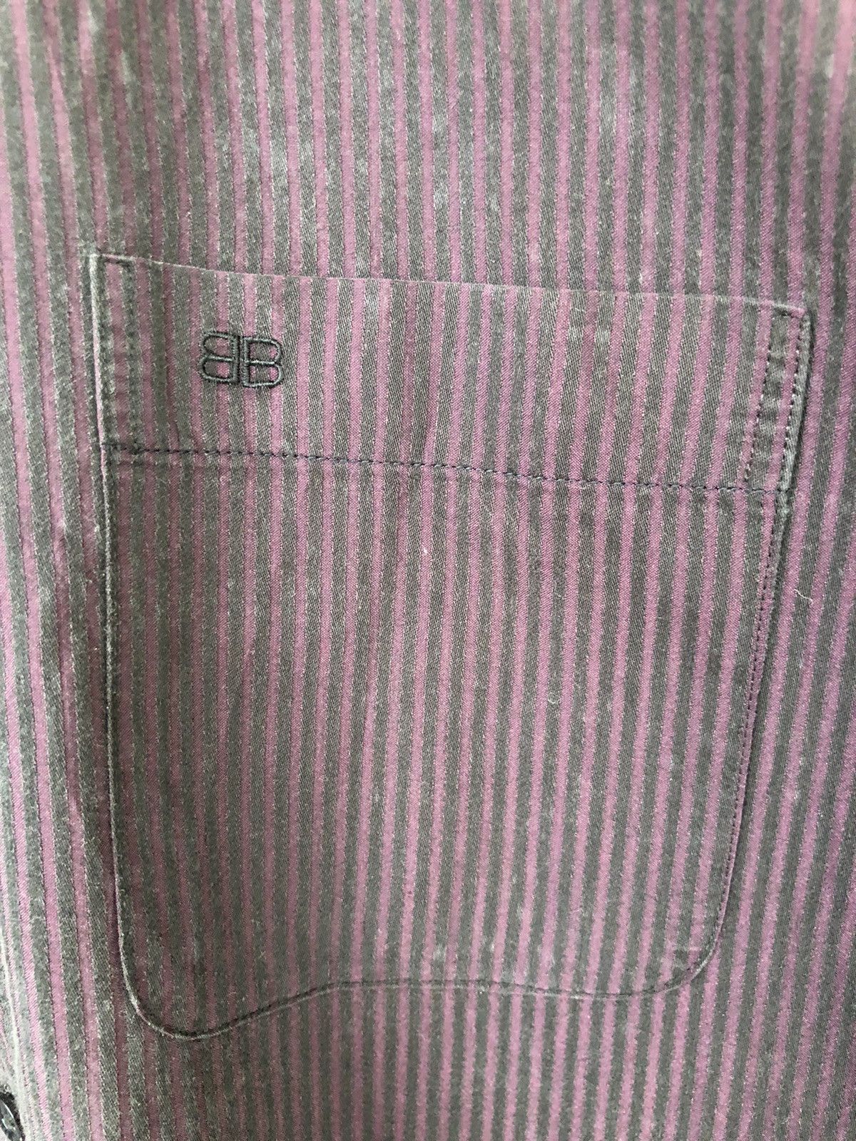 Balenciaga GRAIL🔥OG Balenciaga Dip Dyes Striped Button Up Shirt Size US L / EU 52-54 / 3 - 6 Thumbnail