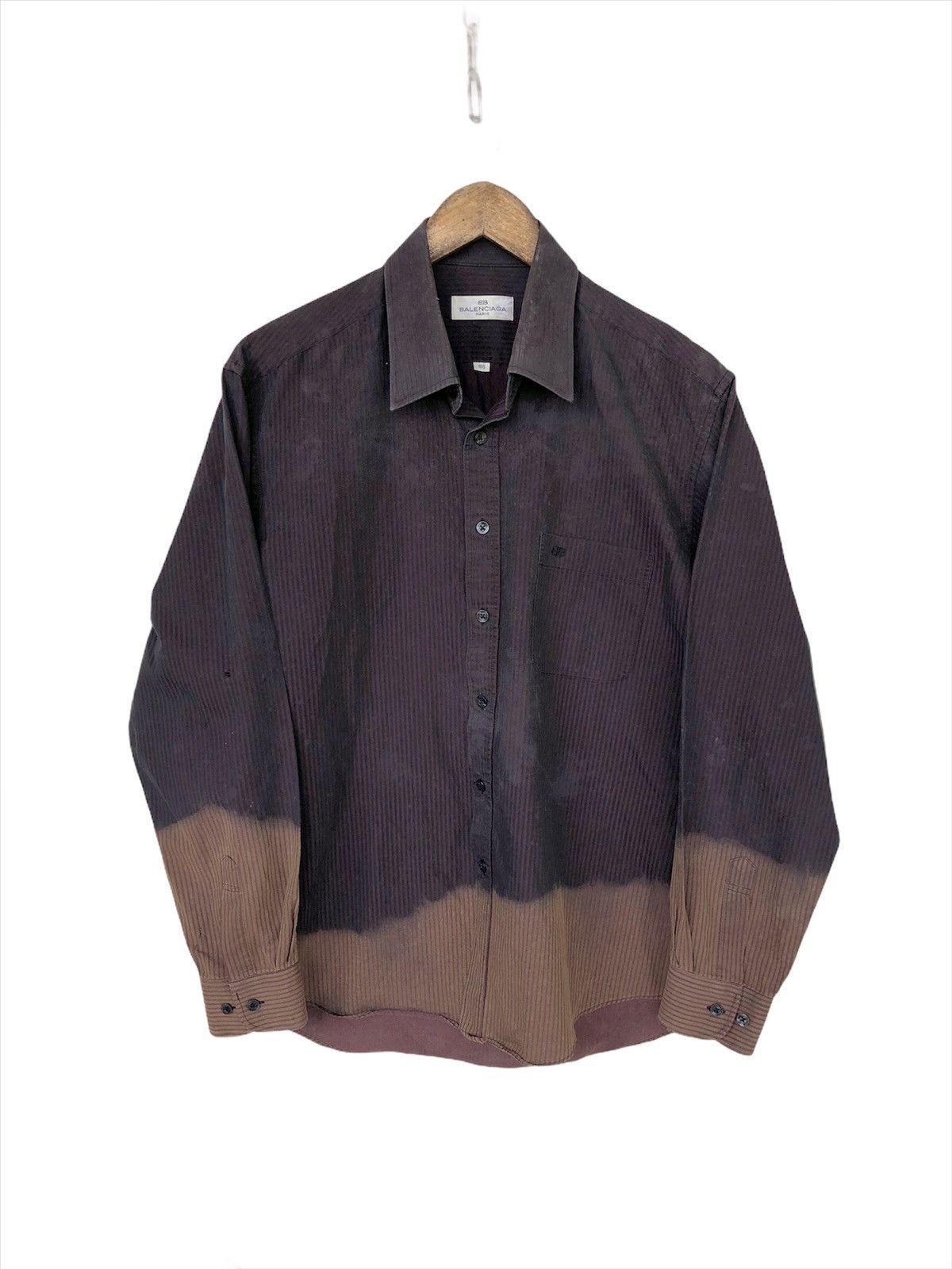 Balenciaga GRAIL🔥OG Balenciaga Dip Dyes Striped Button Up Shirt Size US L / EU 52-54 / 3 - 2 Thumbnail