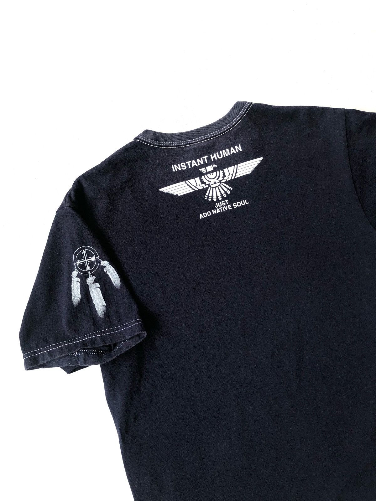 image of Goros x Navajo Grailthe Flat Head Goro's Feather Logos Shirt in Navy, Men's (Size Small)