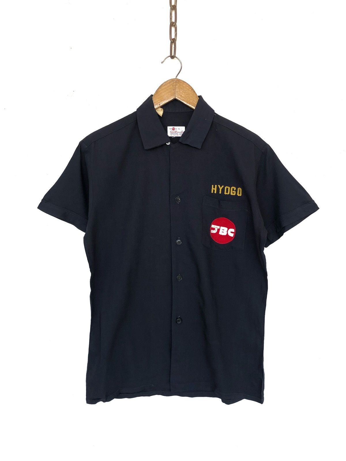 Sears 80s Sunbros Yokohama 🇯🇵 Rayon Blend Bowling Shirt Size US M / EU 48-50 / 2 - 3 Thumbnail