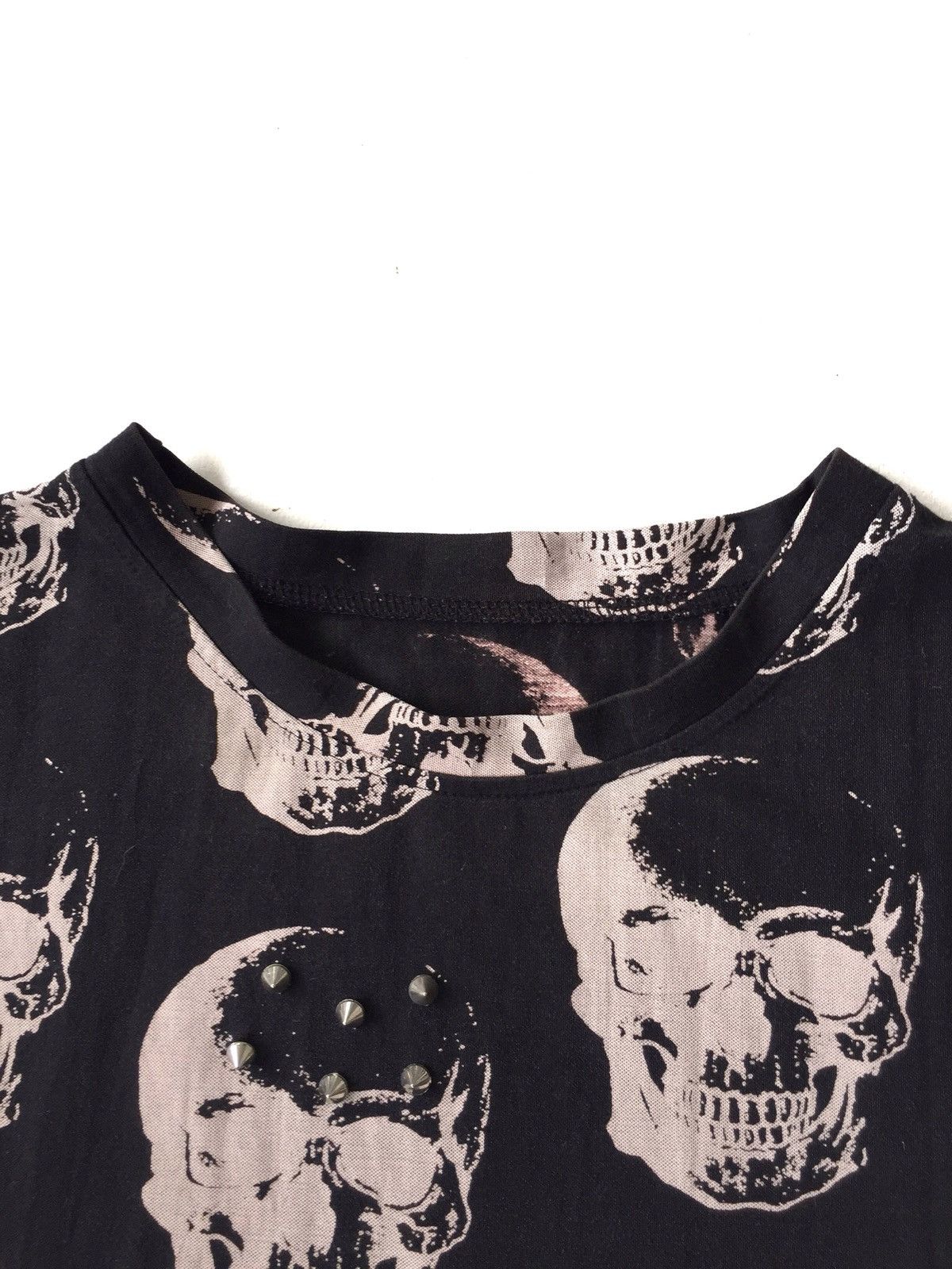 Skull Jeans by an Alchemist Japan 💀 Overprinted Stud Goth Distressed Shirt Size US L / EU 52-54 / 3 - 5 Thumbnail