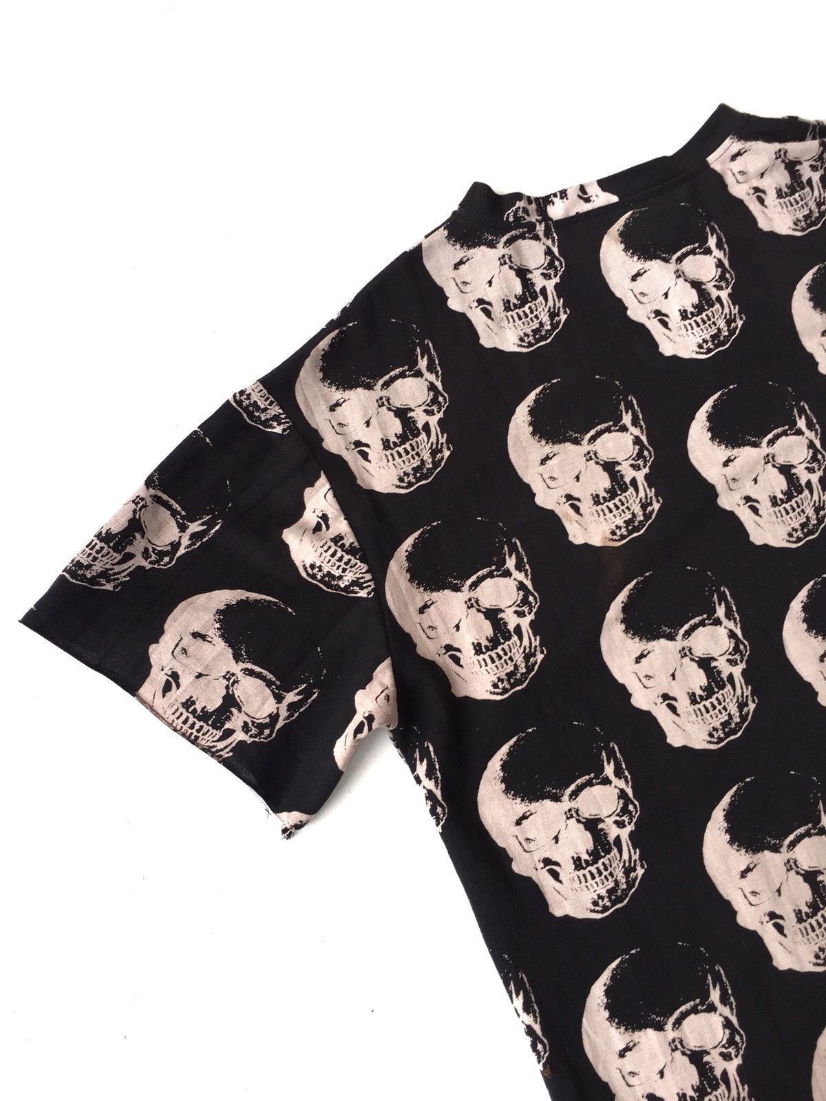 Skull Jeans by an Alchemist Japan 💀 Overprinted Stud Goth Distressed Shirt Size US L / EU 52-54 / 3 - 6 Thumbnail
