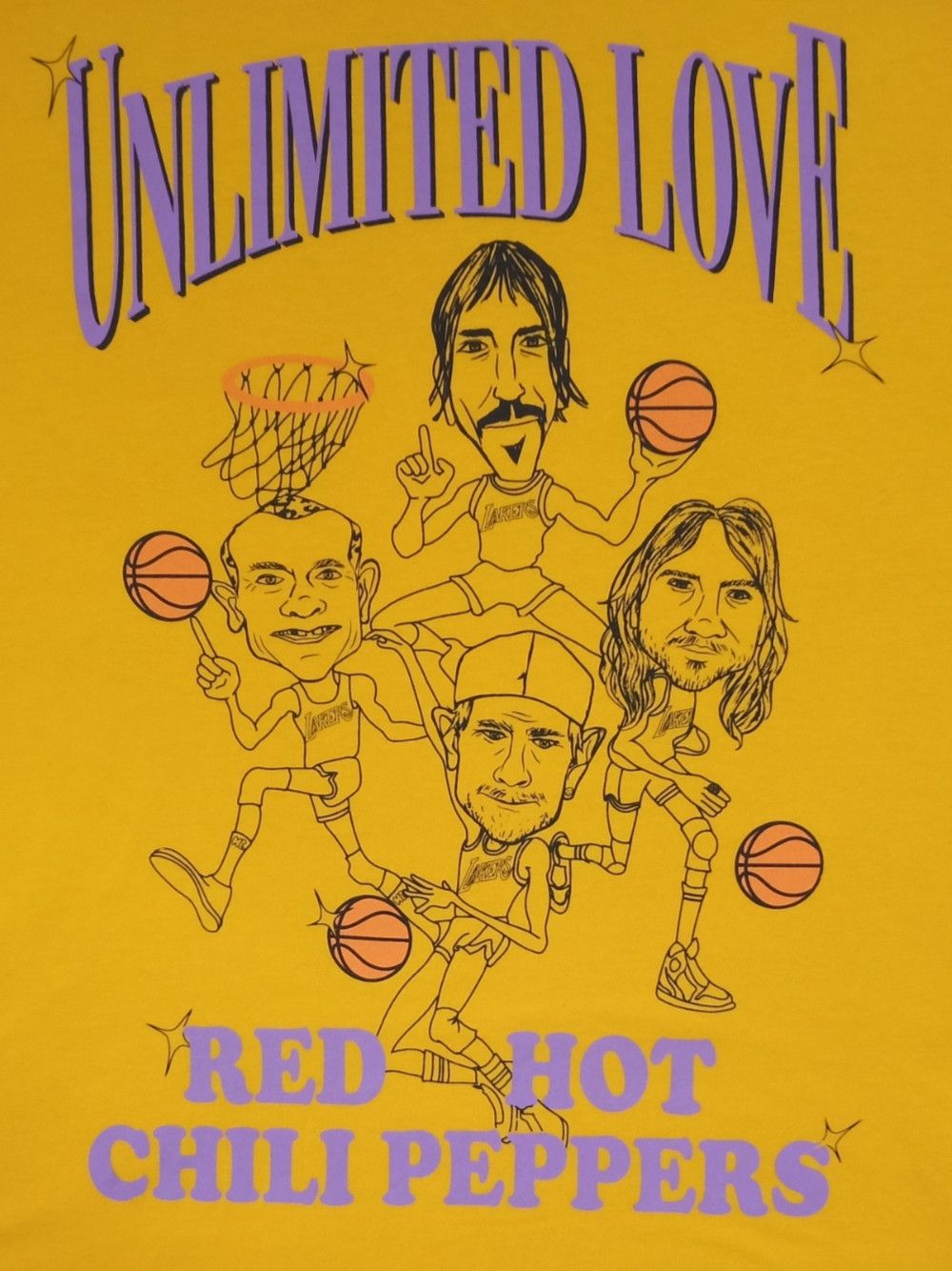 Band Tees × NBA LA Lakers x Red Hot Chili Peppers Unlimited Love T-Shirt Size US XL / EU 56 / 4 - 6 Thumbnail