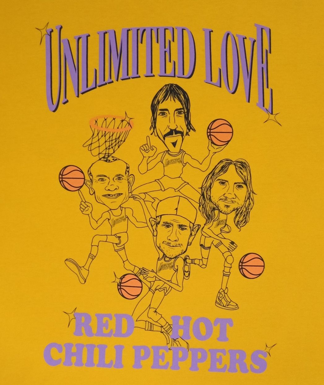 Band Tees × NBA LA Lakers x Red Hot Chili Peppers Unlimited Love T-Shirt Size US XL / EU 56 / 4 - 4 Thumbnail